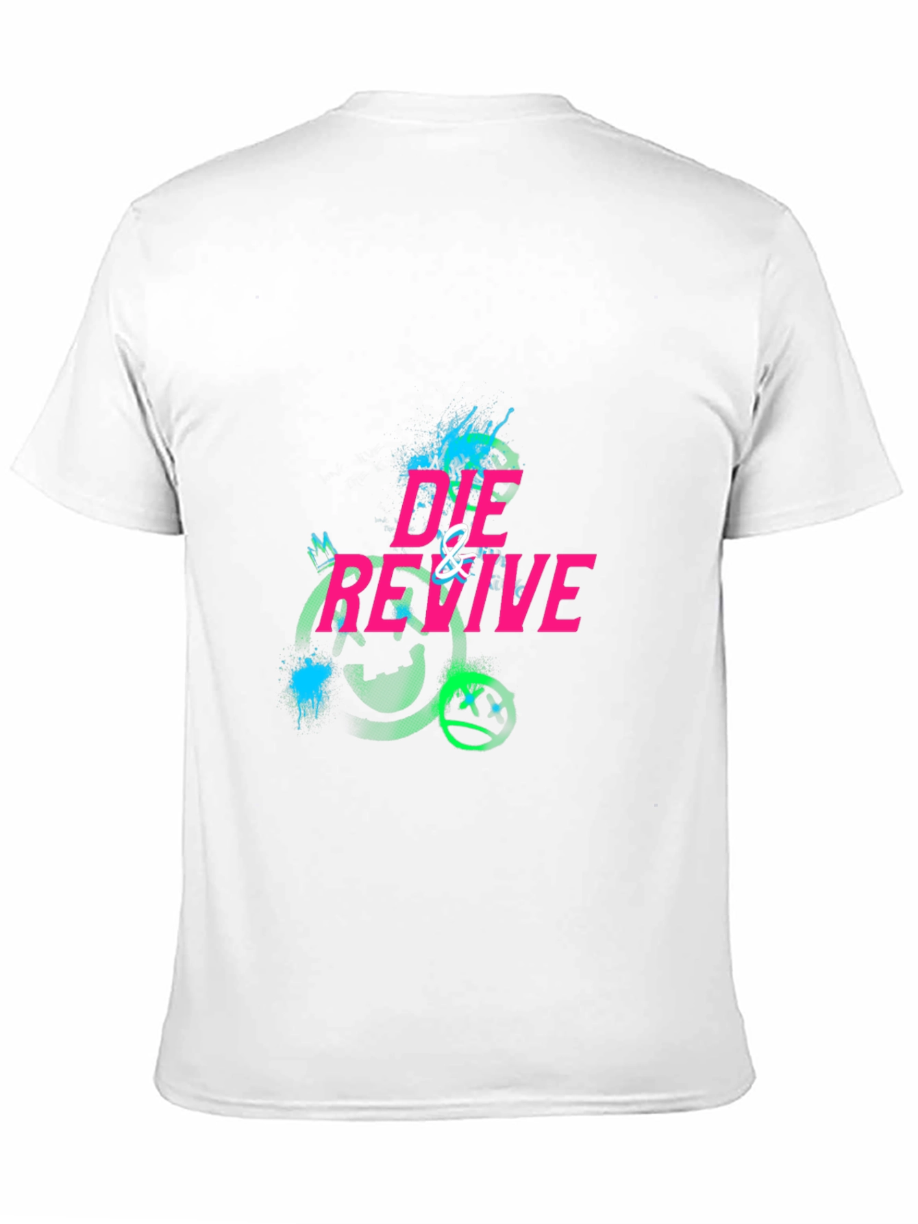 Die & Revive Graphic Print Black T-Shirt