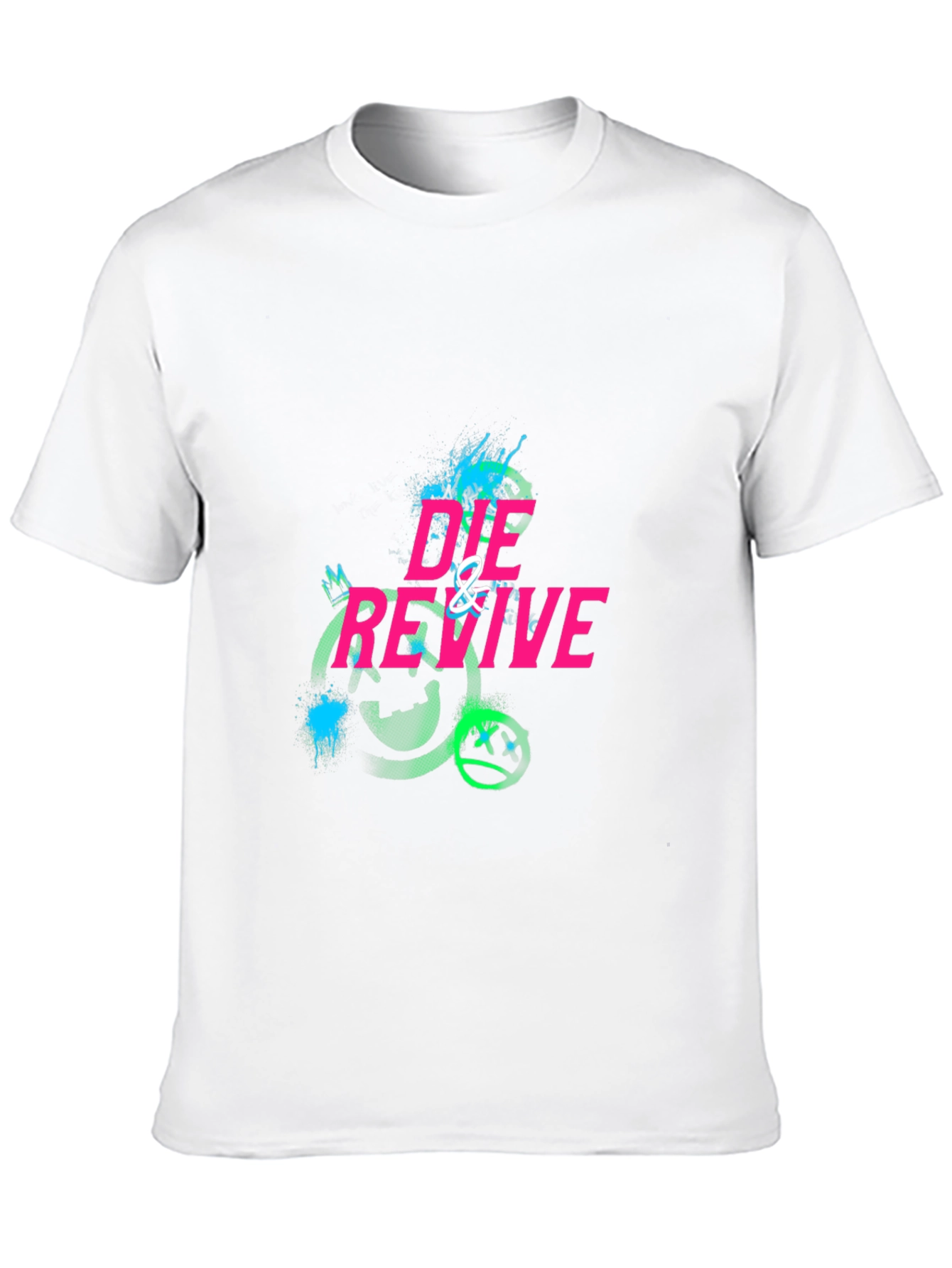 Die & Revive Graphic Print Black T-Shirt