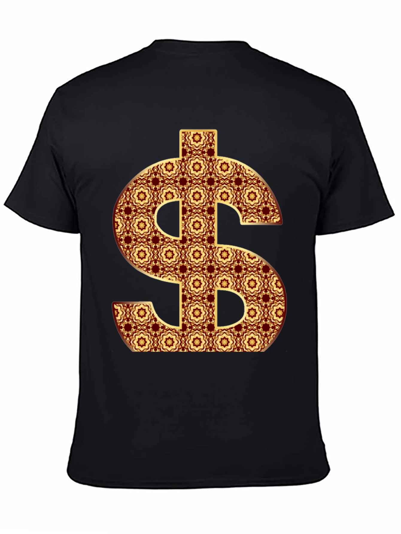 Patterned Dollar Sign Graphic Tee - Bold Fashion Statement