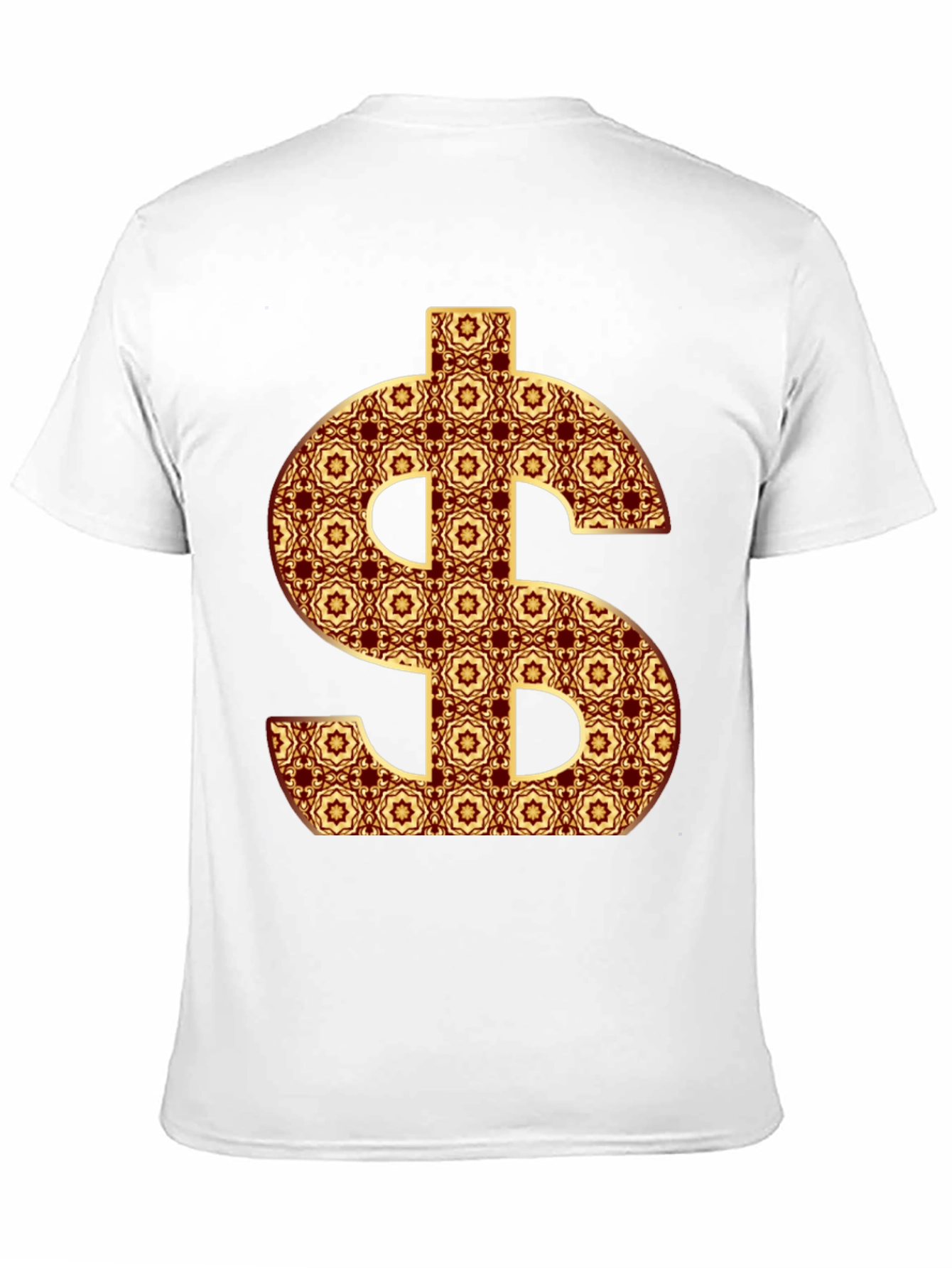 Patterned Dollar Sign Graphic Tee - Bold Fashion Statement