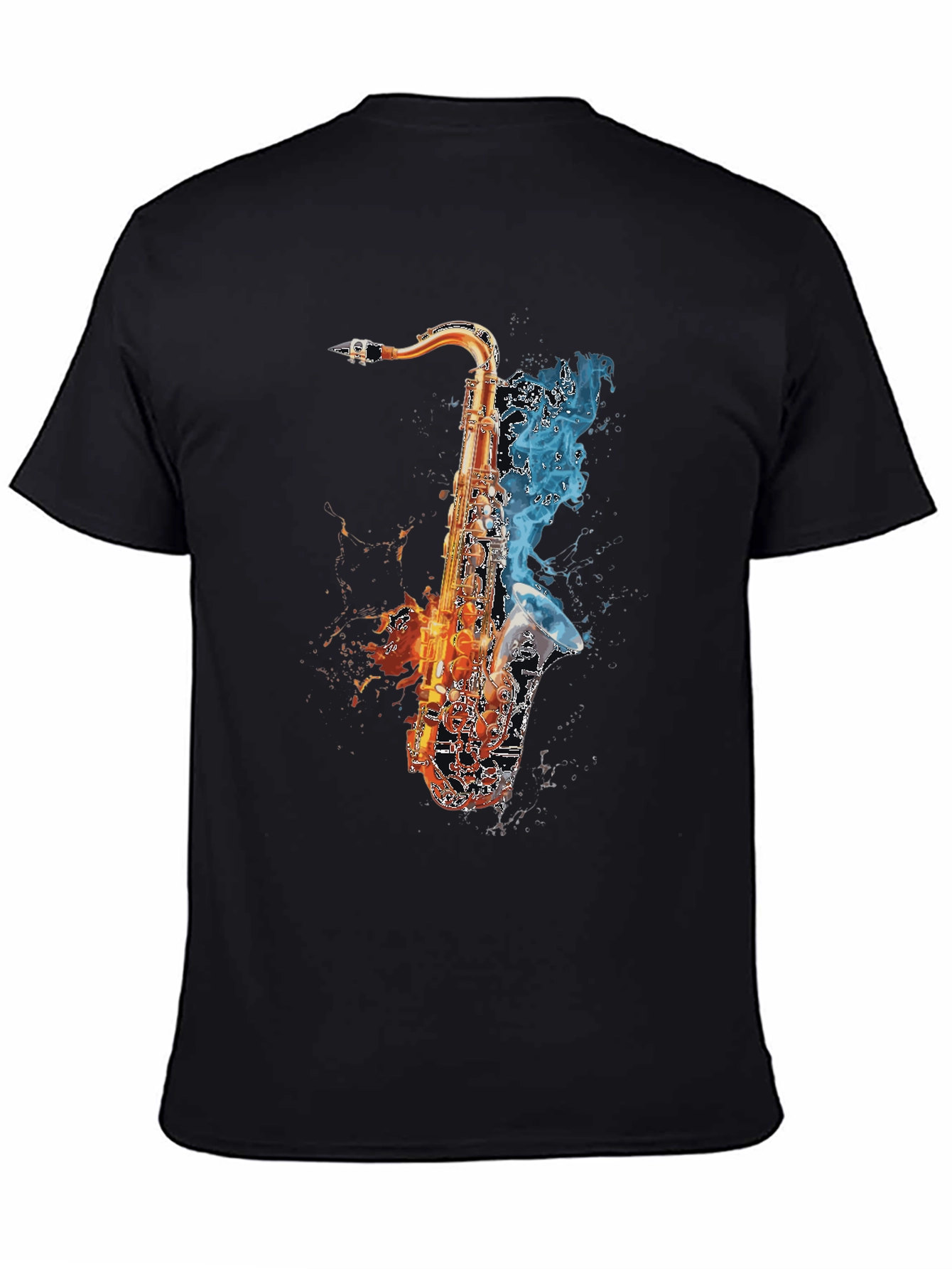 Fiery Saxophone Graphic Tee - Musicians Delight