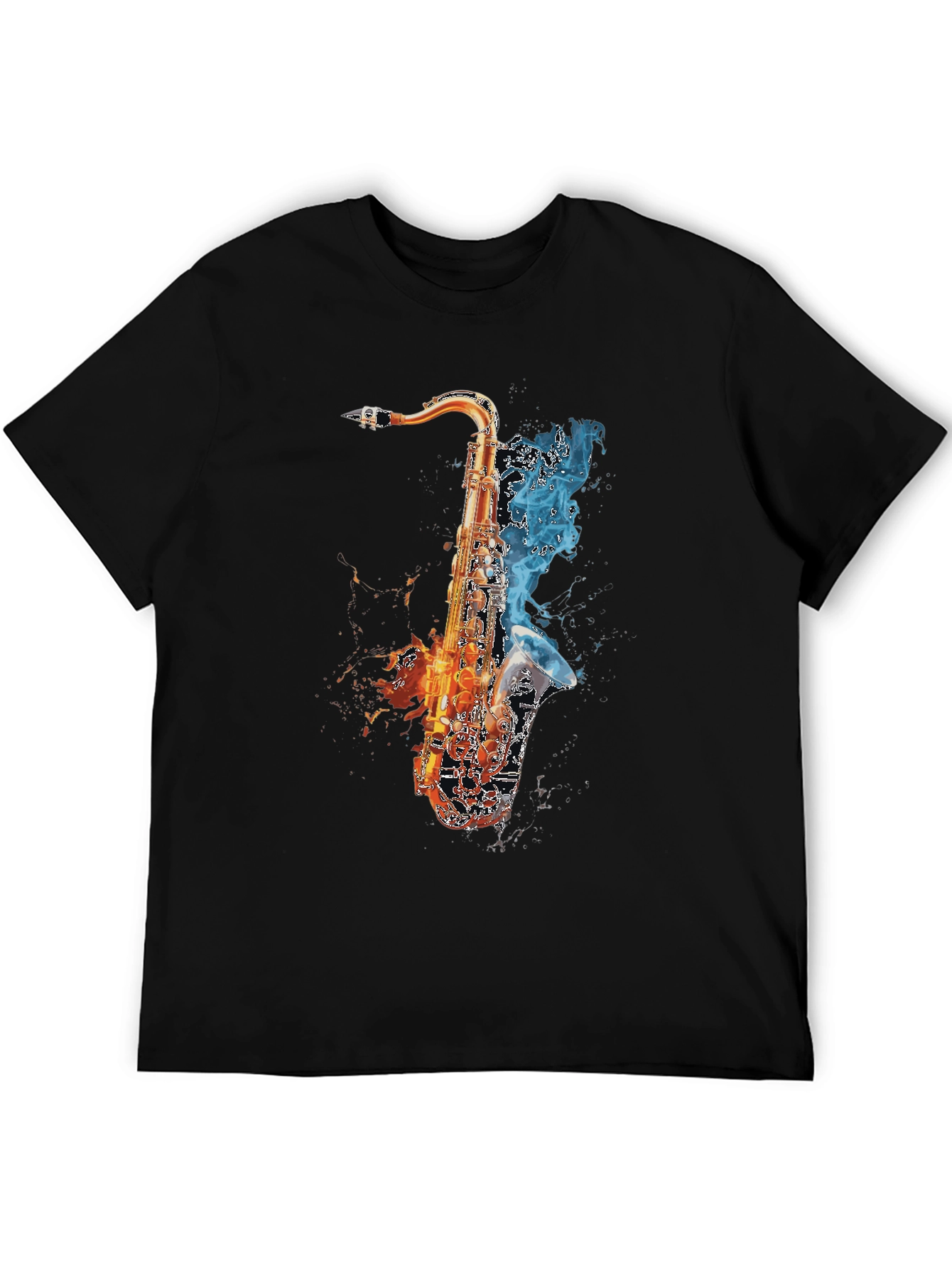 Fiery Saxophone Graphic Tee - Musicians Delight