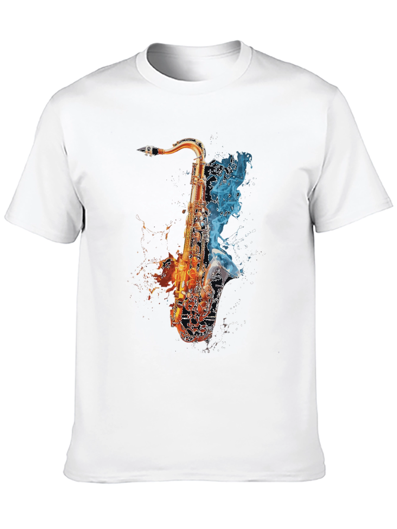 Fiery Saxophone Graphic Tee - Musicians Delight