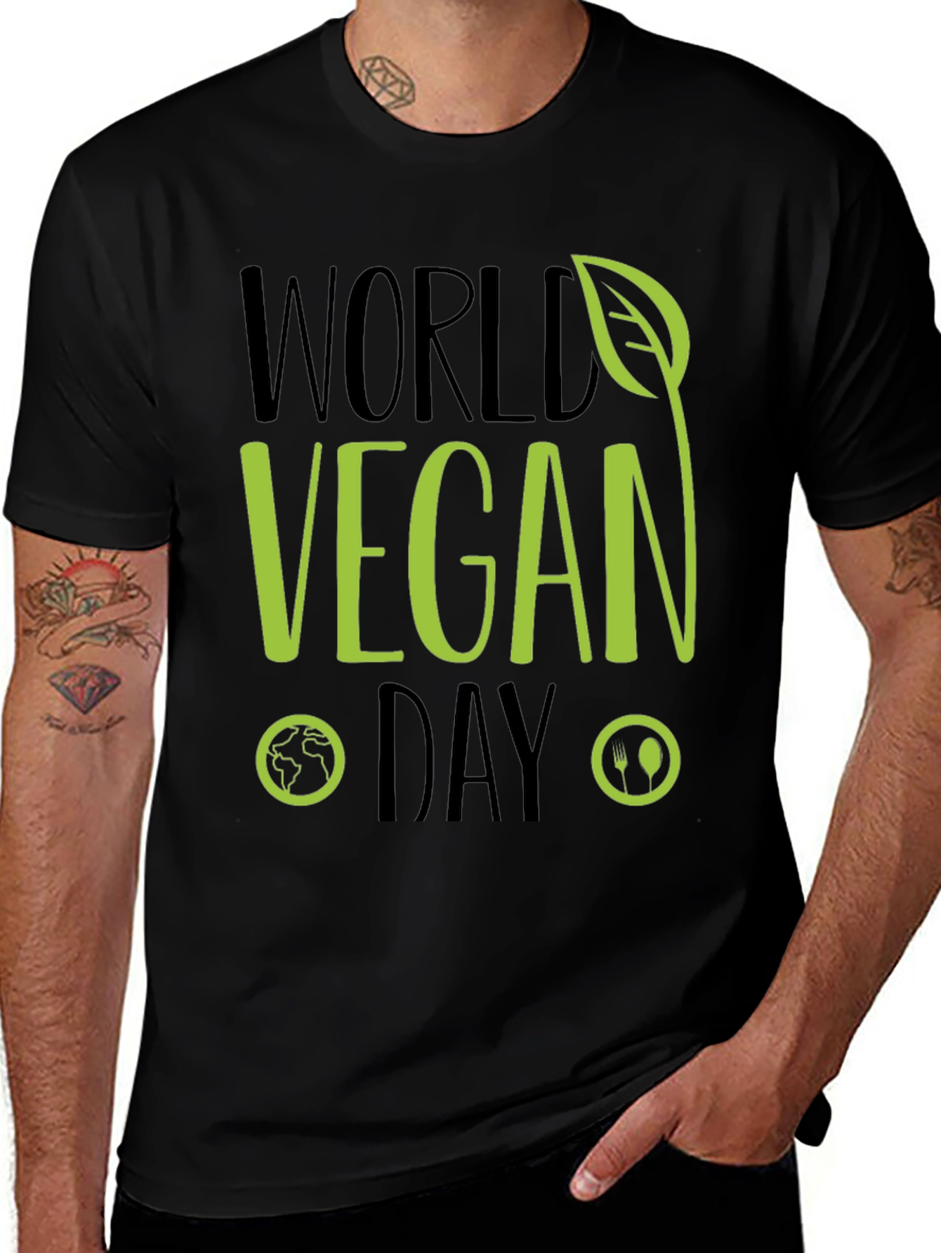 World Vegan Day T-Shirt - Green Design