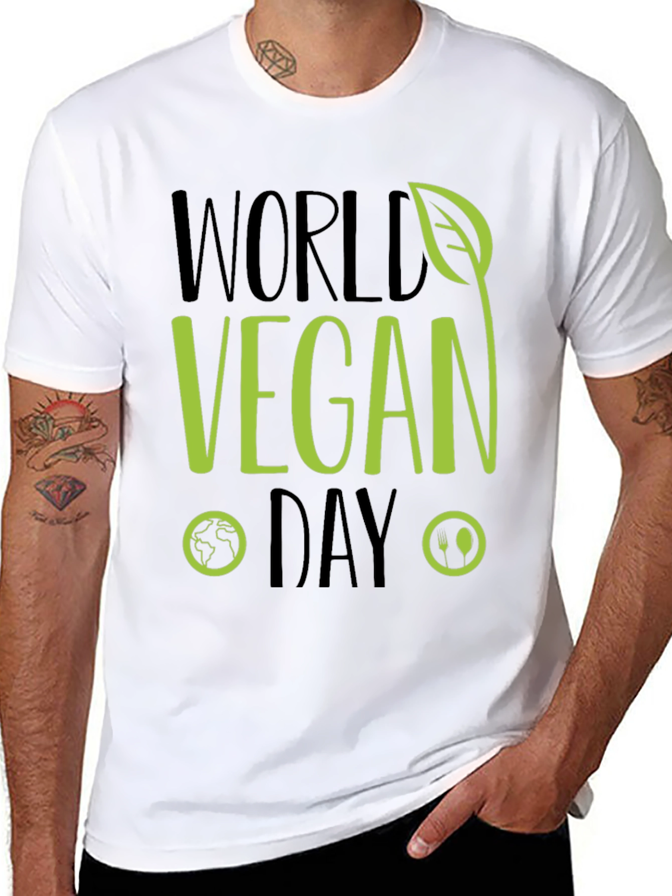 World Vegan Day T-Shirt - Green Design