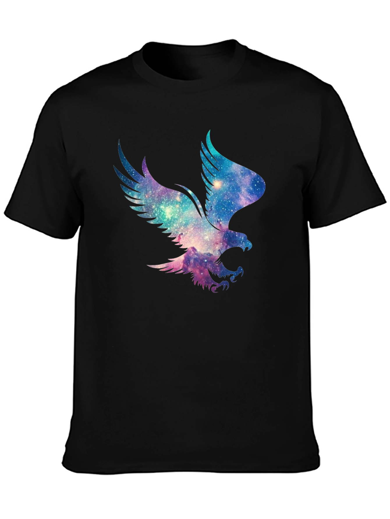 Galaxy Eagle Graphic Black T-Shirt
