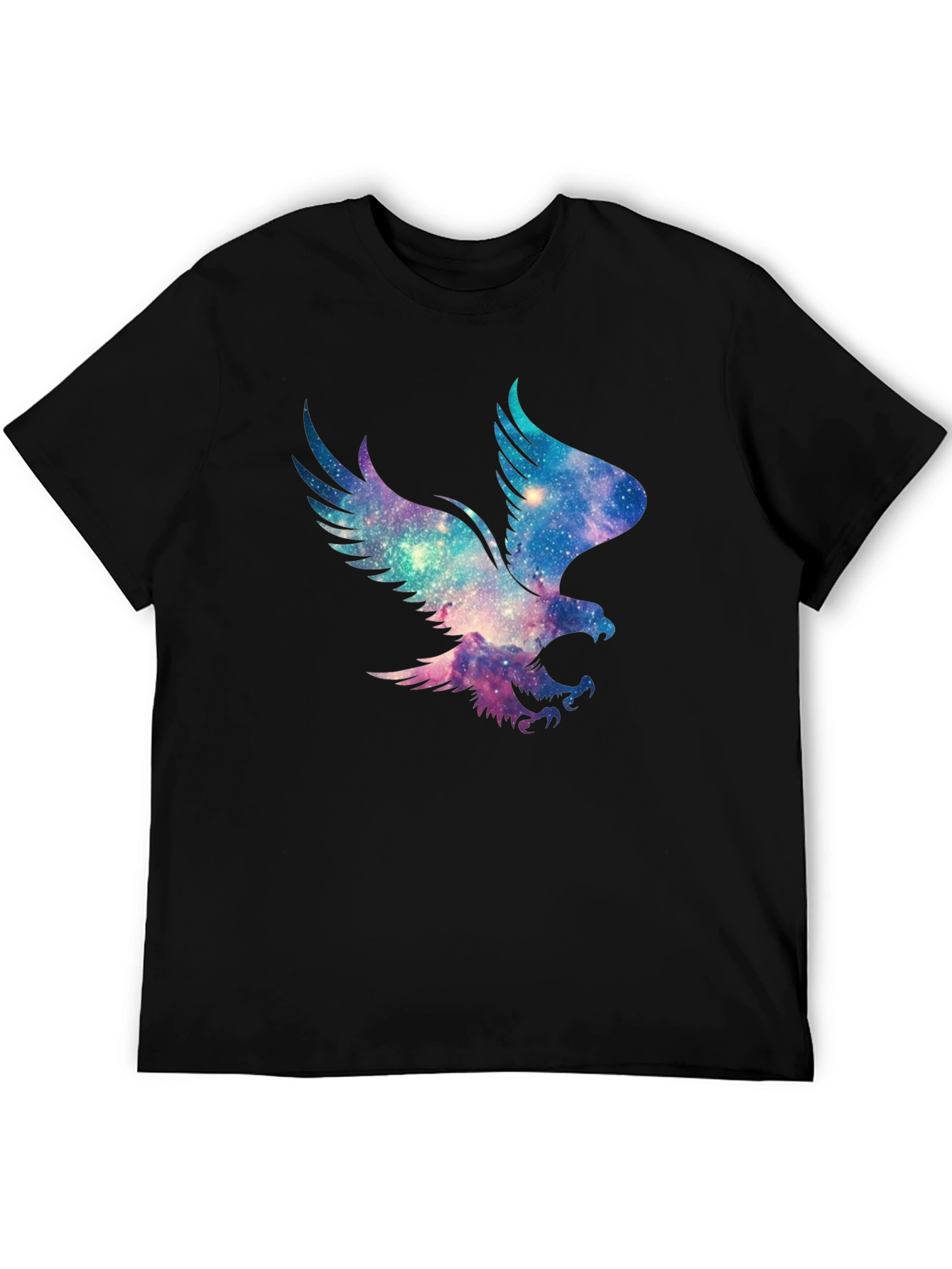 Galaxy Eagle Graphic Black T-Shirt