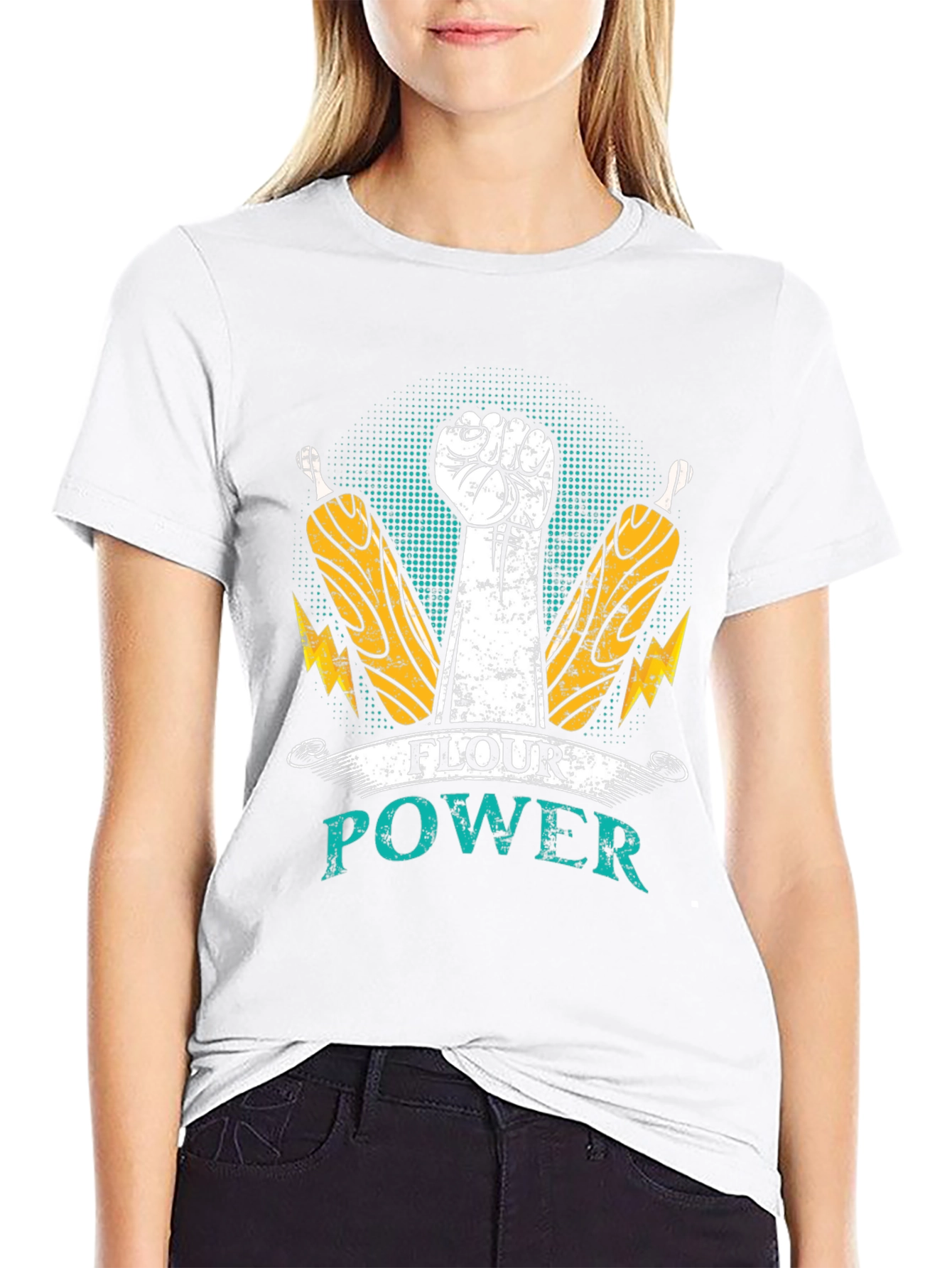 Flour Power T-Shirt - Bakers Fist Design