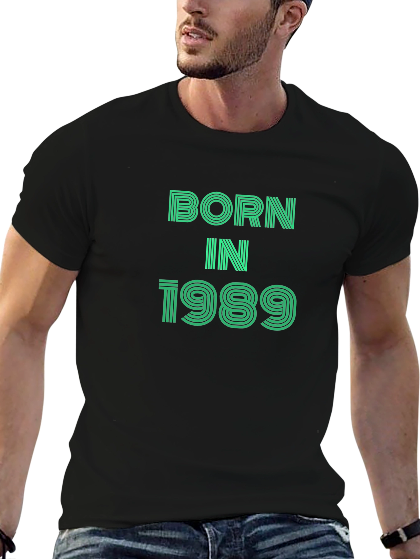 Born In 1989 Graphic Tee - Black