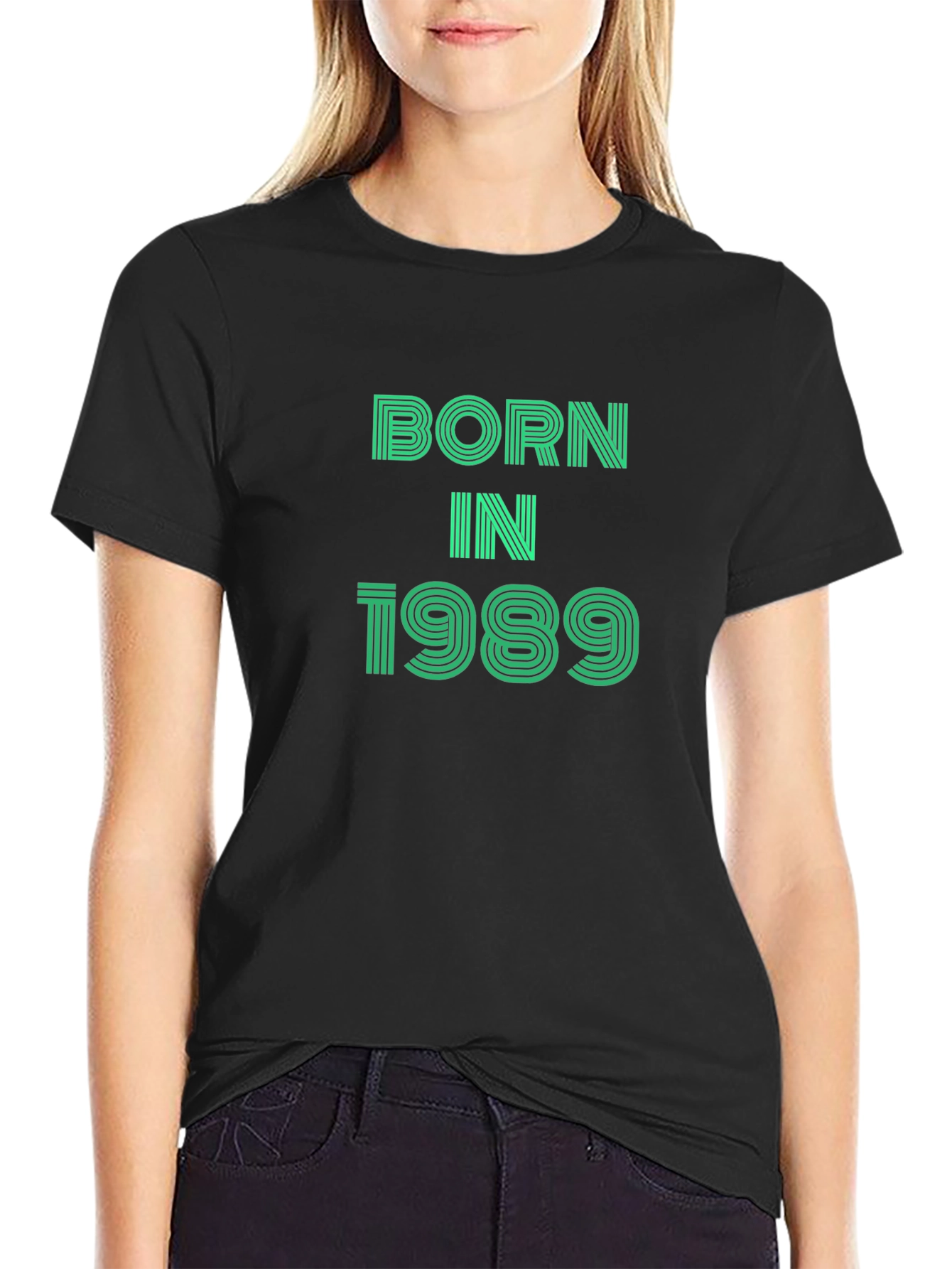 Born In 1989 Graphic Tee - Black