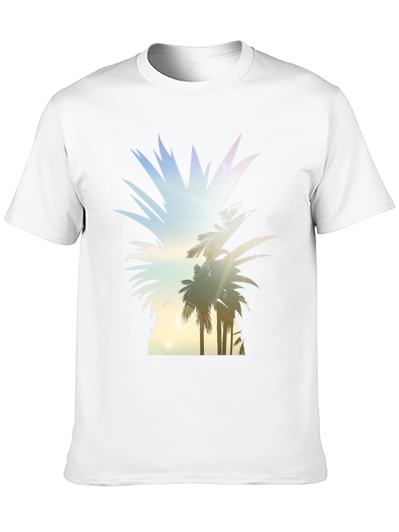 Tropical Pineapple Graphic Tee - Black T-Shirt