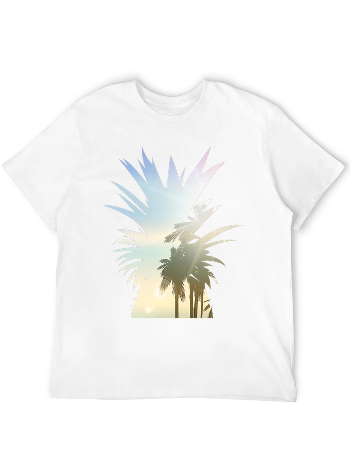 Tropical Pineapple Graphic Tee - Black T-Shirt