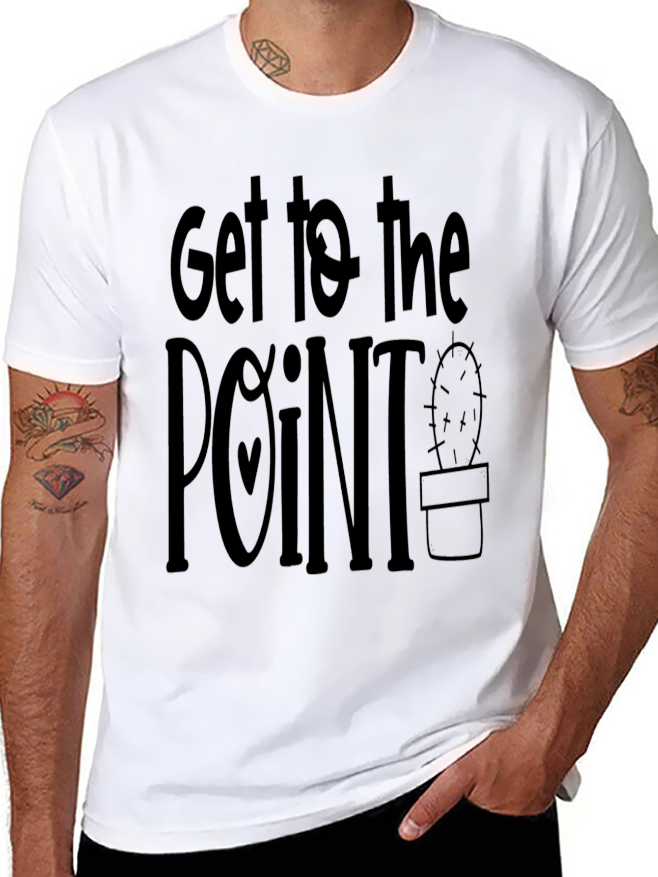 Get to the Point Graphic Tee - Black