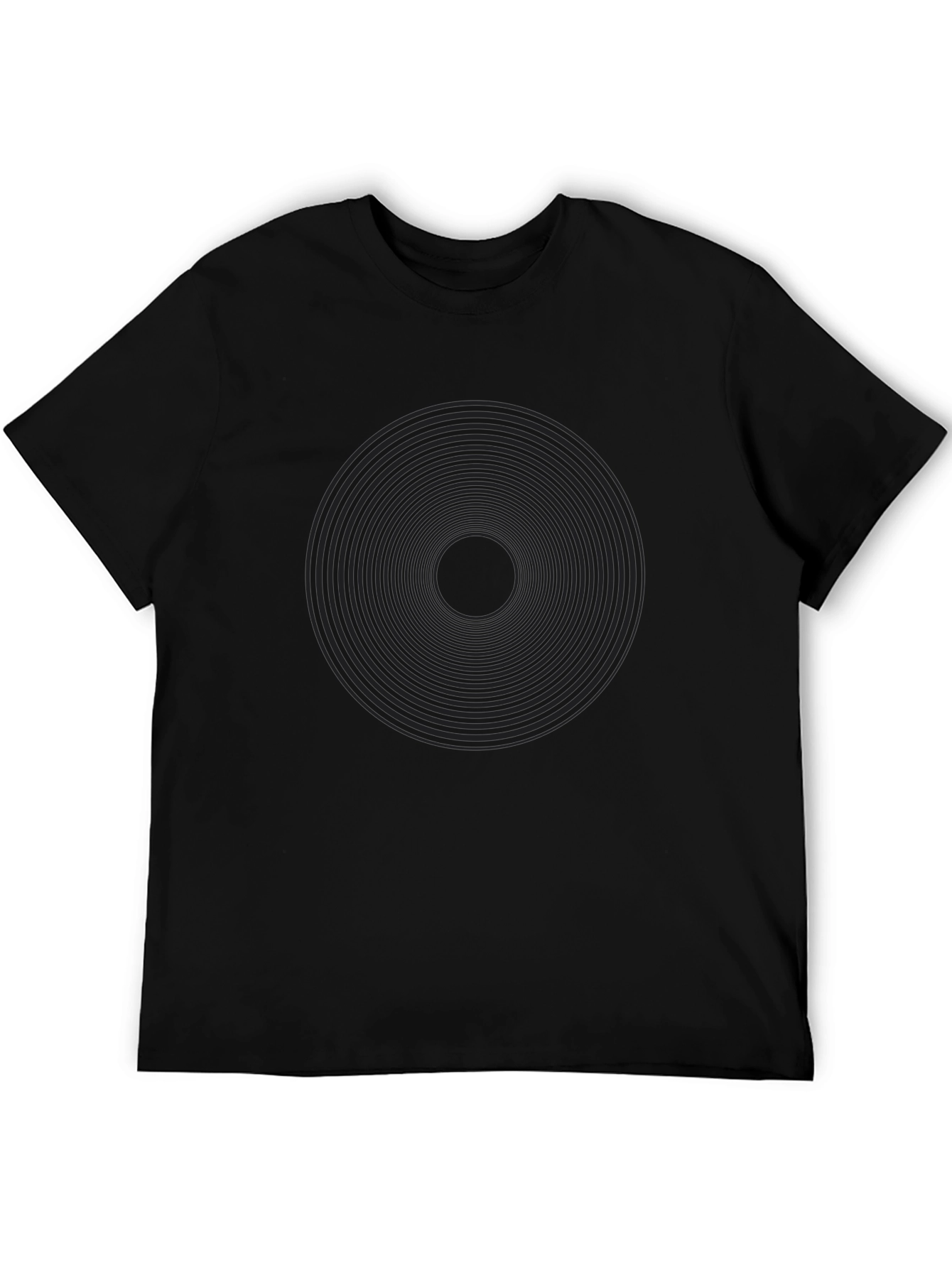 Hypnotic Black Spiral Graphic Tee