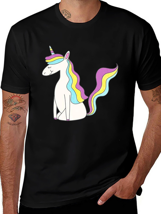 Unicorn Graphic Black T-Shirt - Magical Comfort