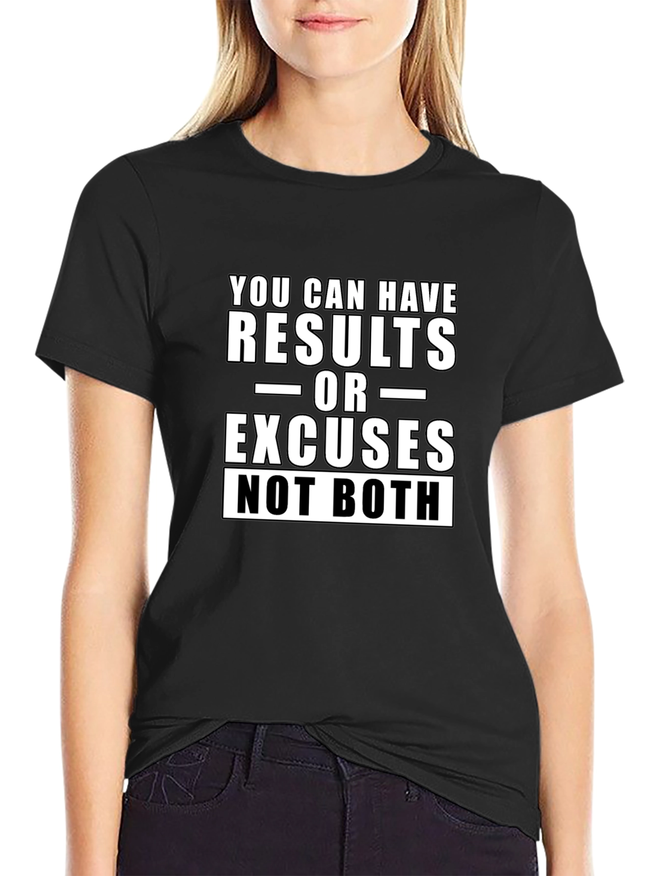 Motivational T-Shirt: Results or Excuses