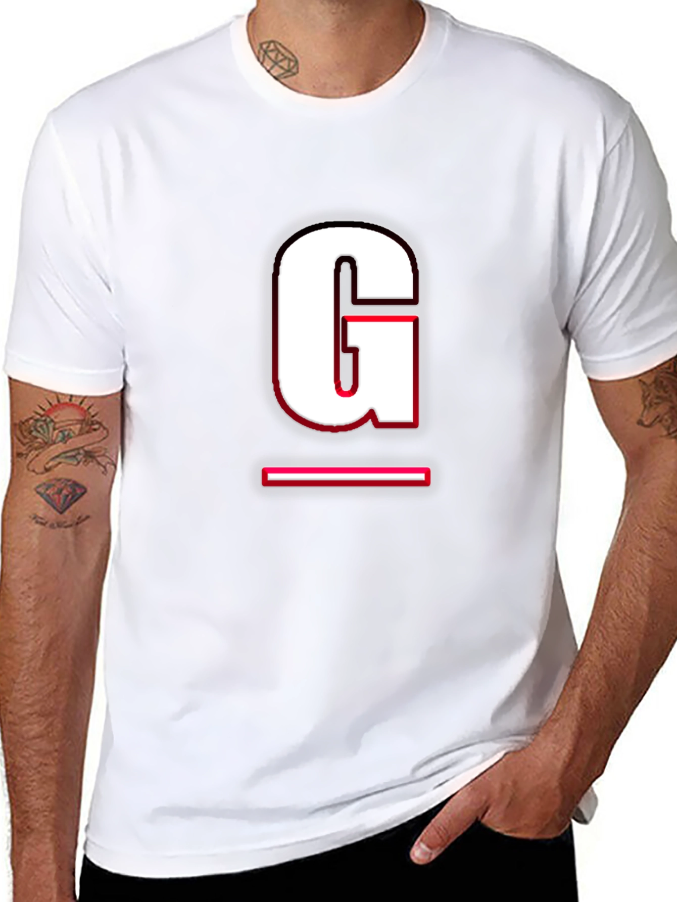 Bold Initial G Black T-Shirt