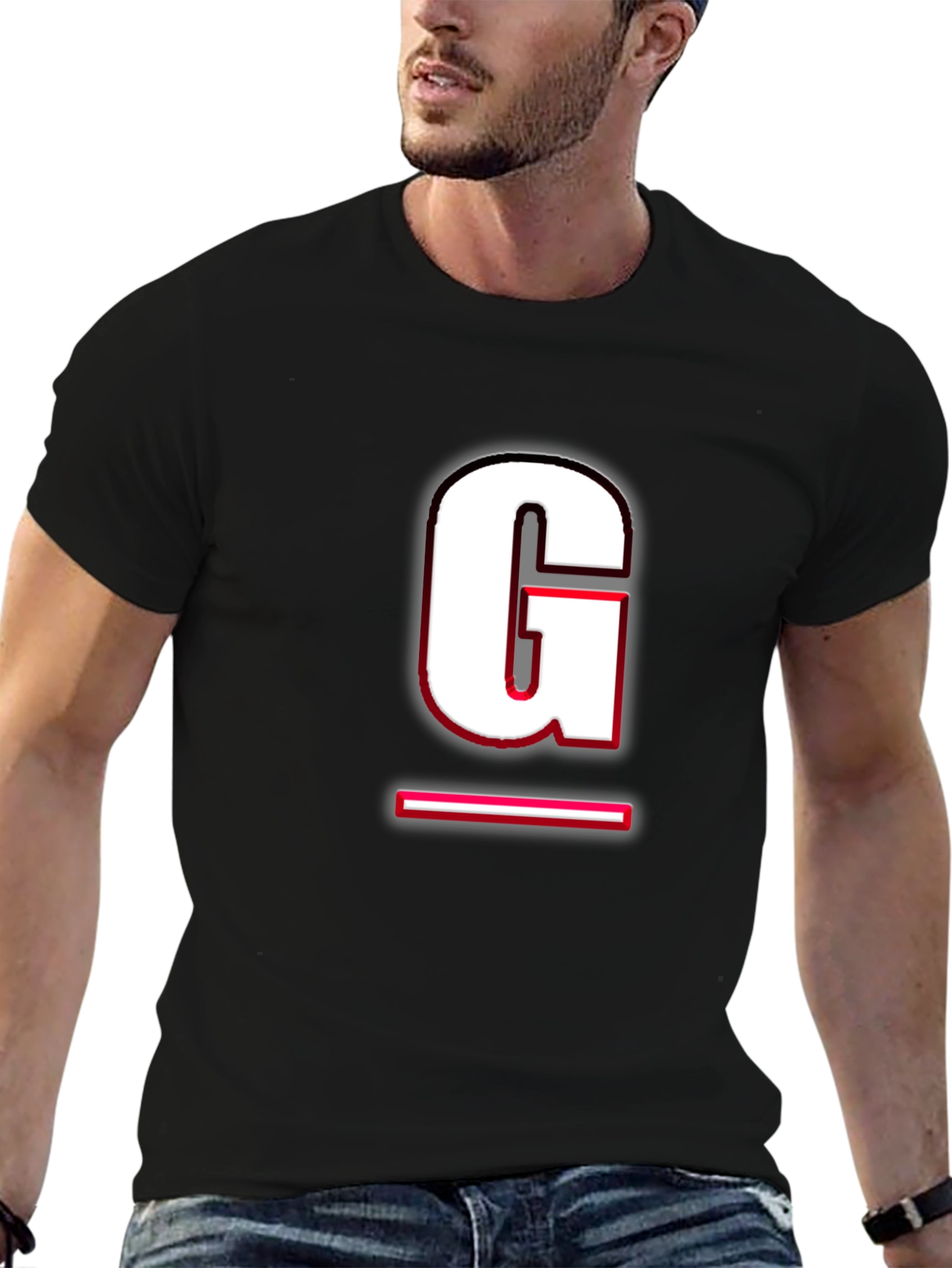 Bold Initial G Black T-Shirt