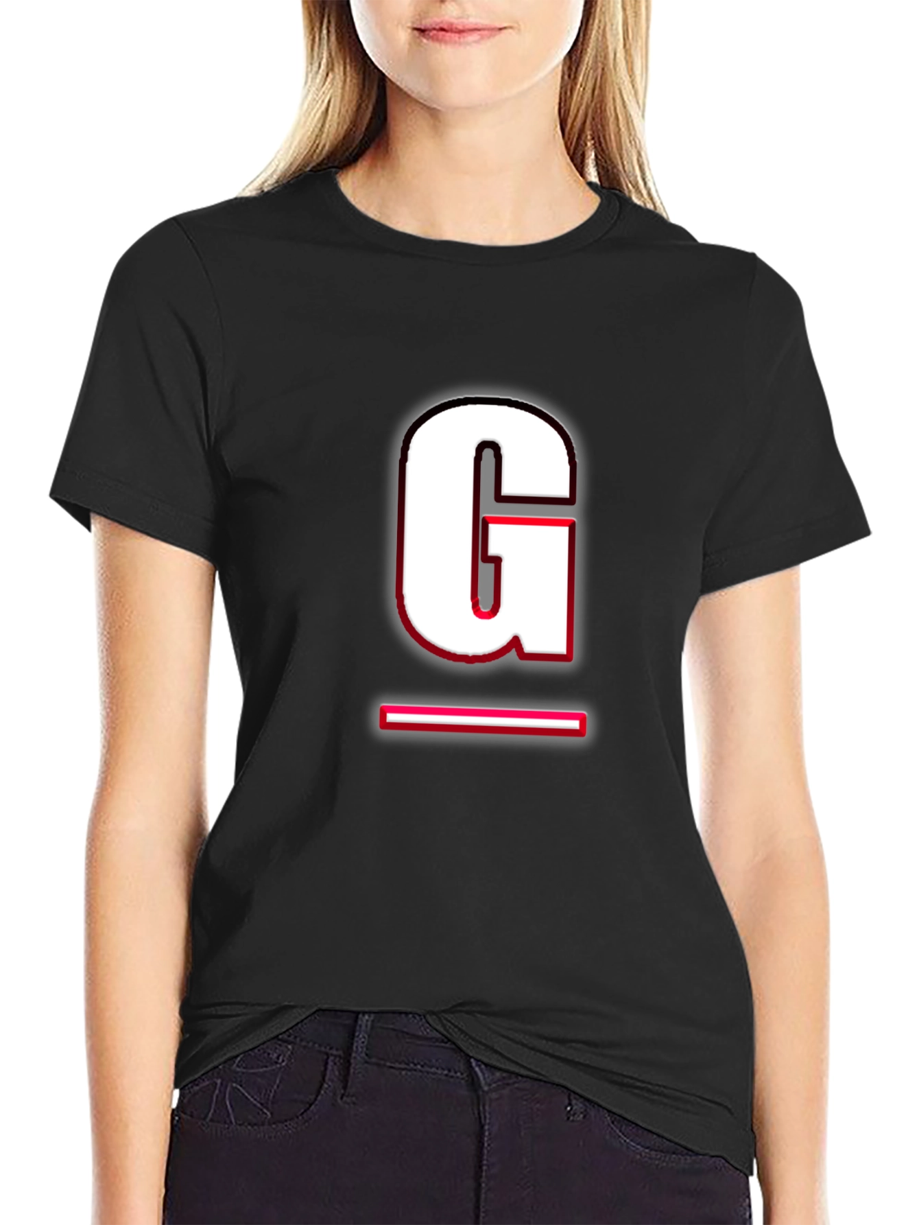 Bold Initial G Black T-Shirt