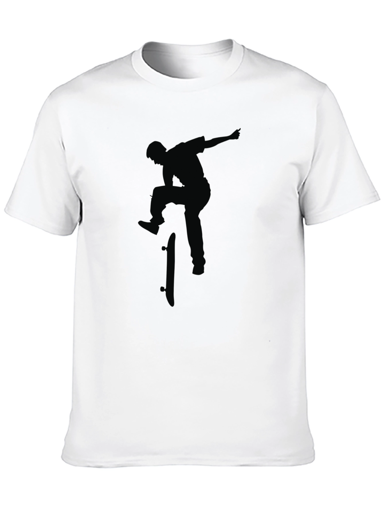 Skateboarder Silhouette Black Graphic Tee