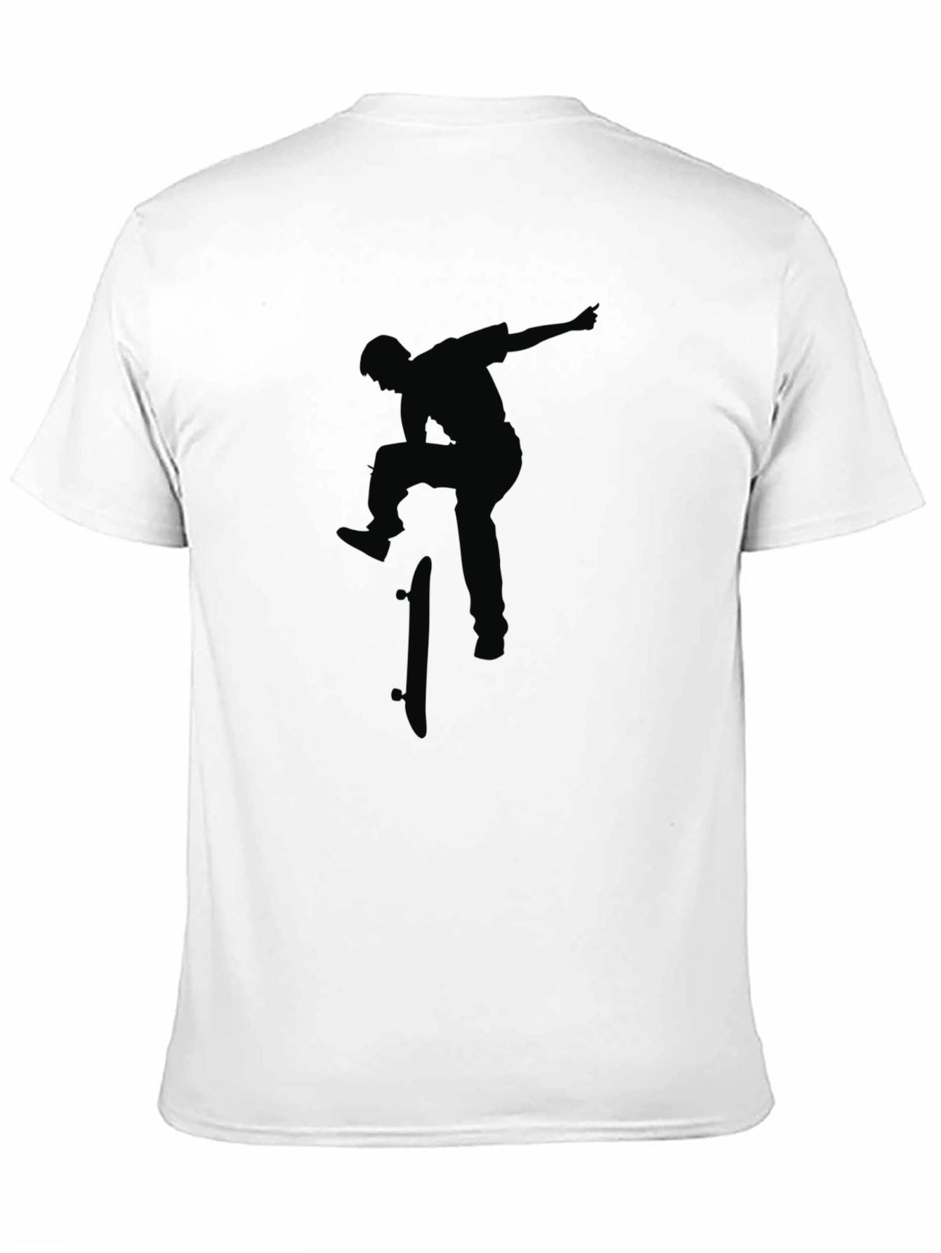 Skateboarder Silhouette Black Graphic Tee