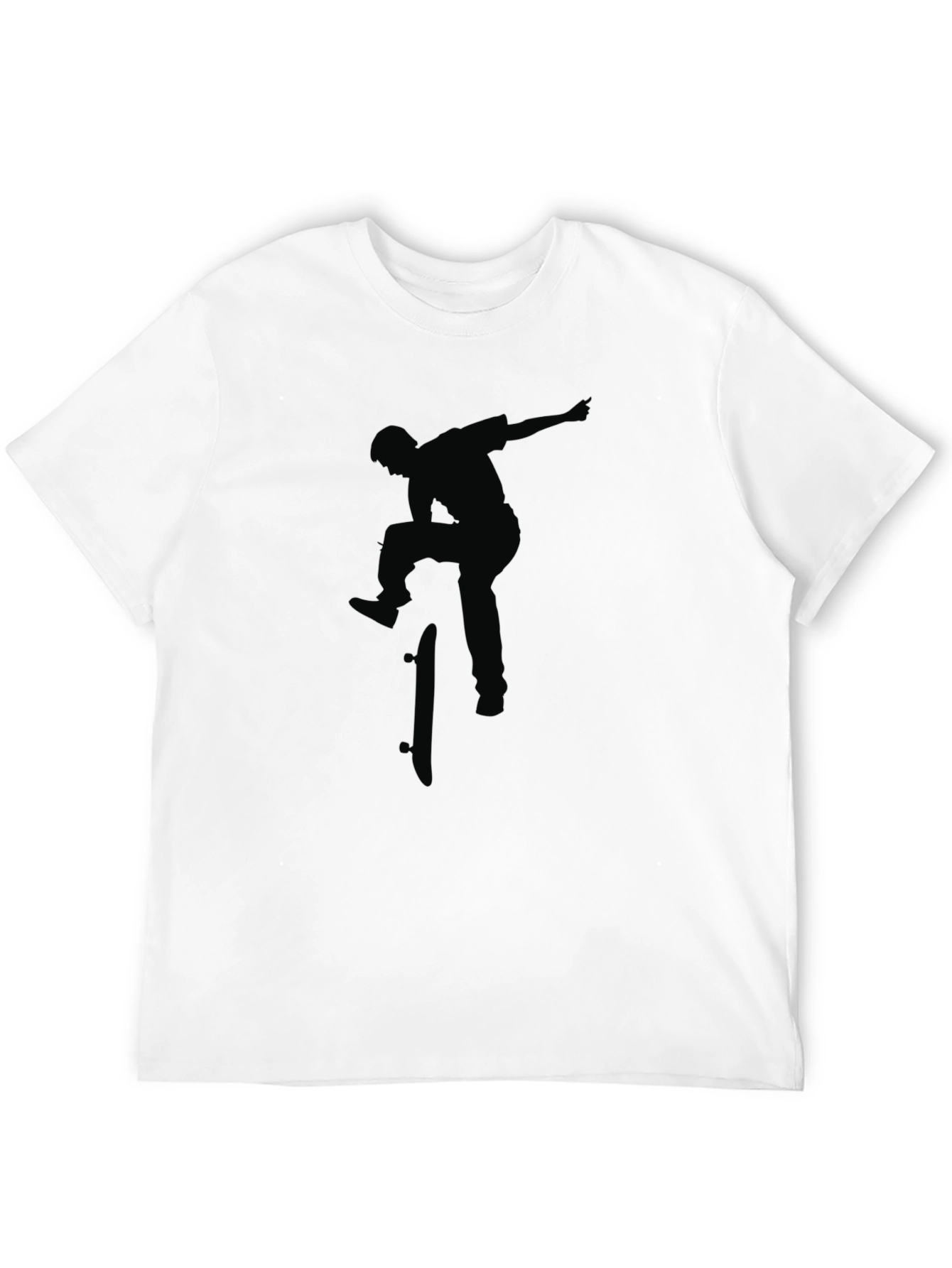 Skateboarder Silhouette Black Graphic Tee