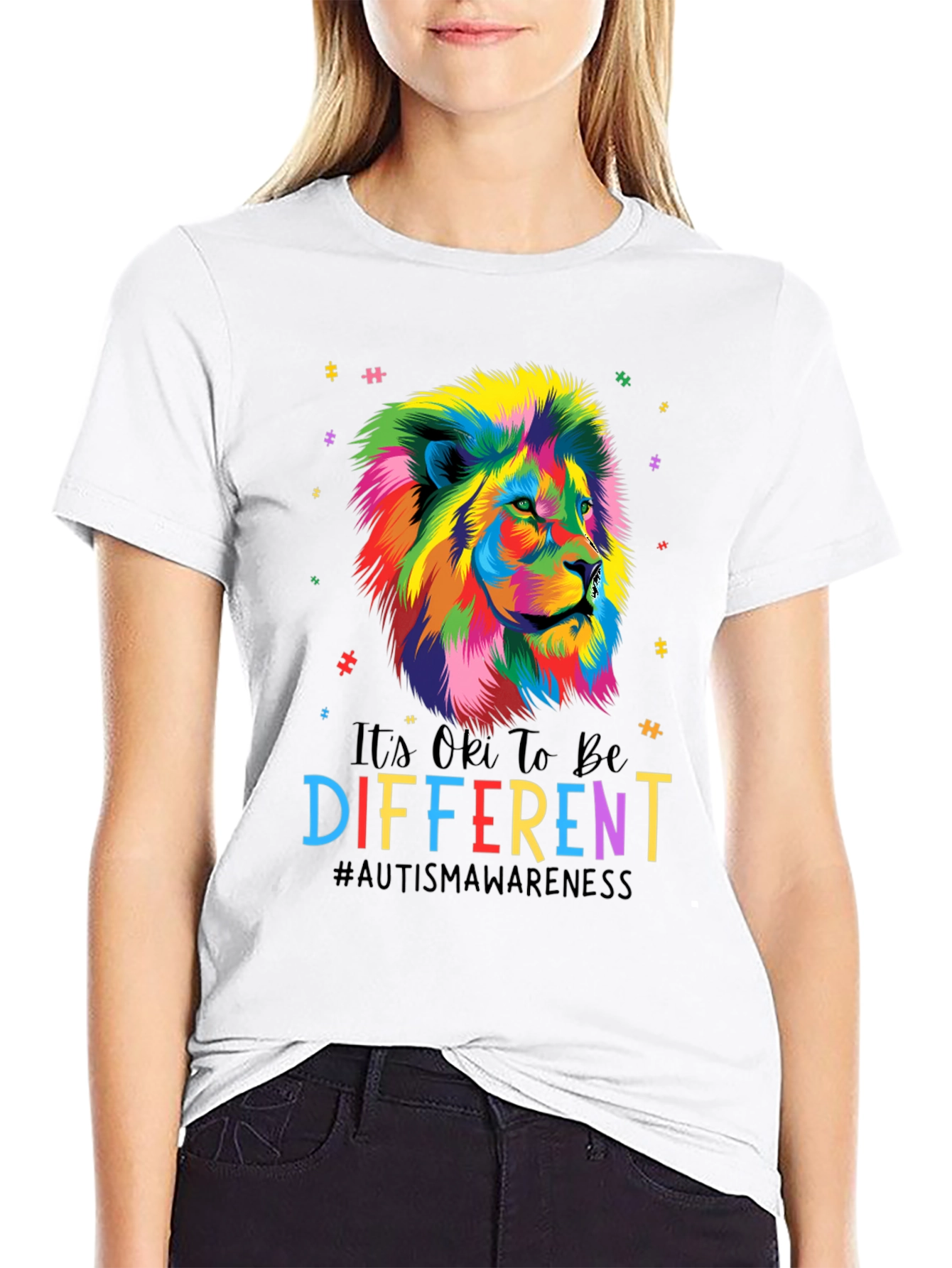 Autism Awareness Lion Graphic Tee