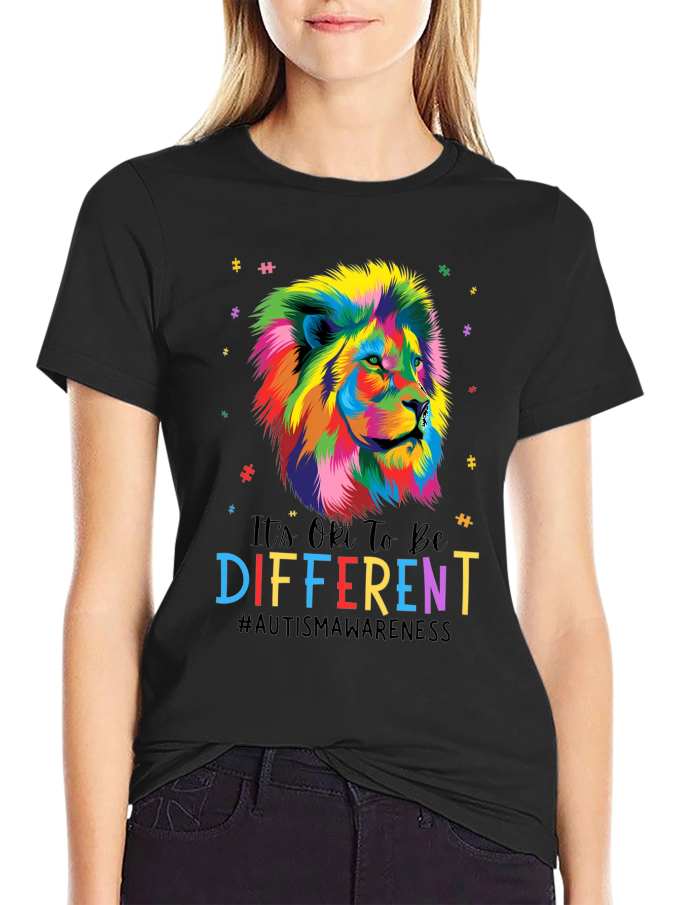 Autism Awareness Lion Graphic Tee