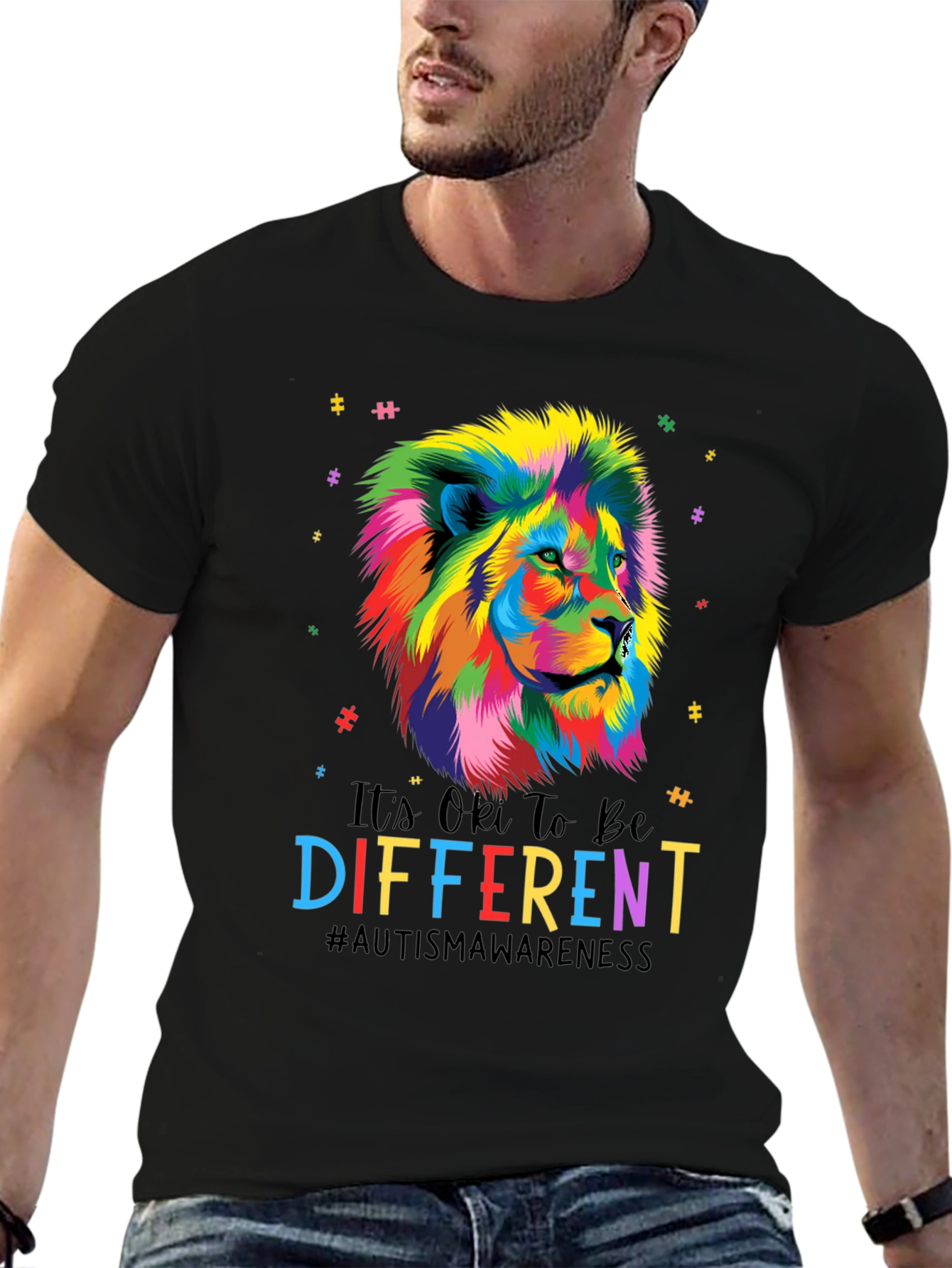 Autism Awareness Lion Graphic Tee