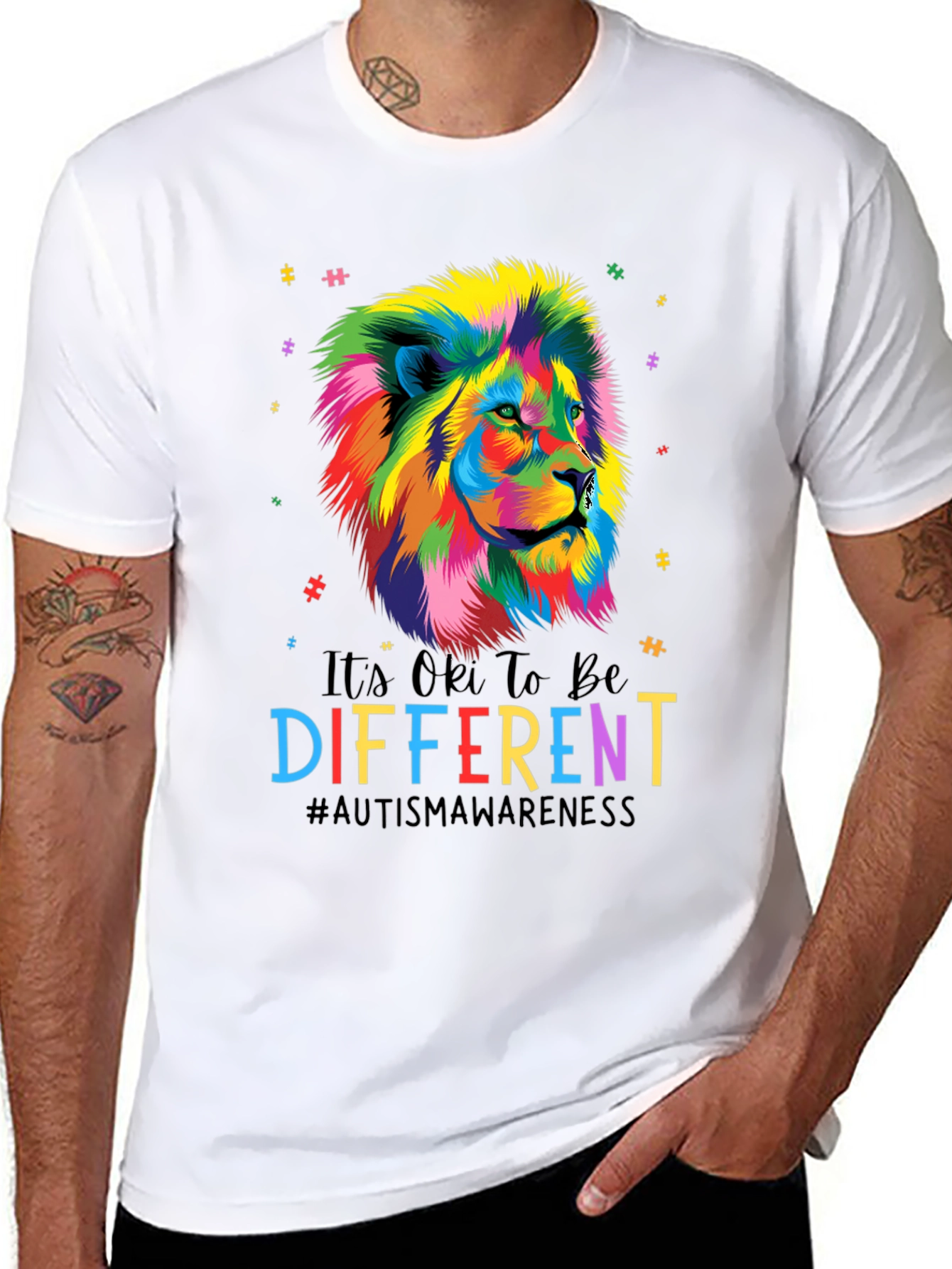Autism Awareness Lion Graphic Tee