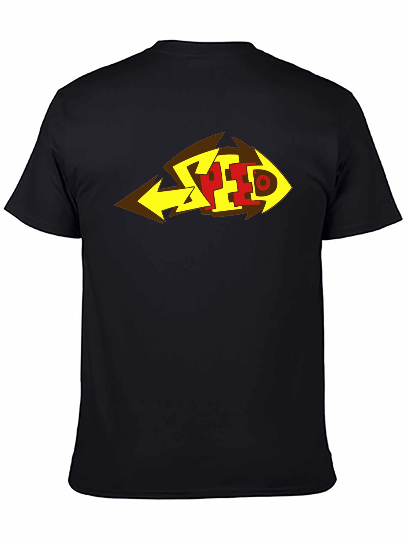 Bold SPEED Graphic Tee - Black Cotton Blend