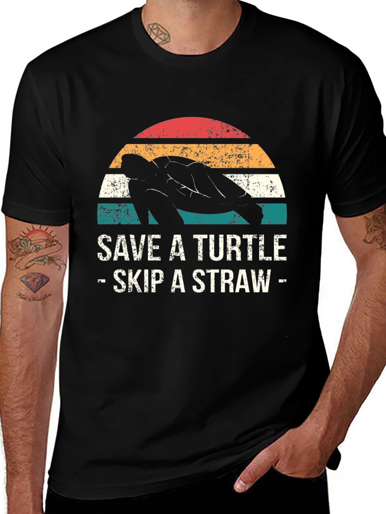 Save a Turtle Skip a Straw Graphic Tee