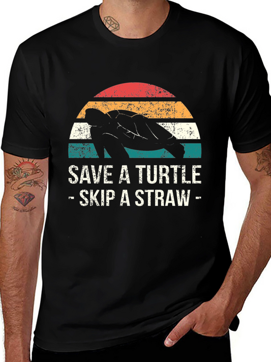 Save a Turtle Skip a Straw Graphic Tee