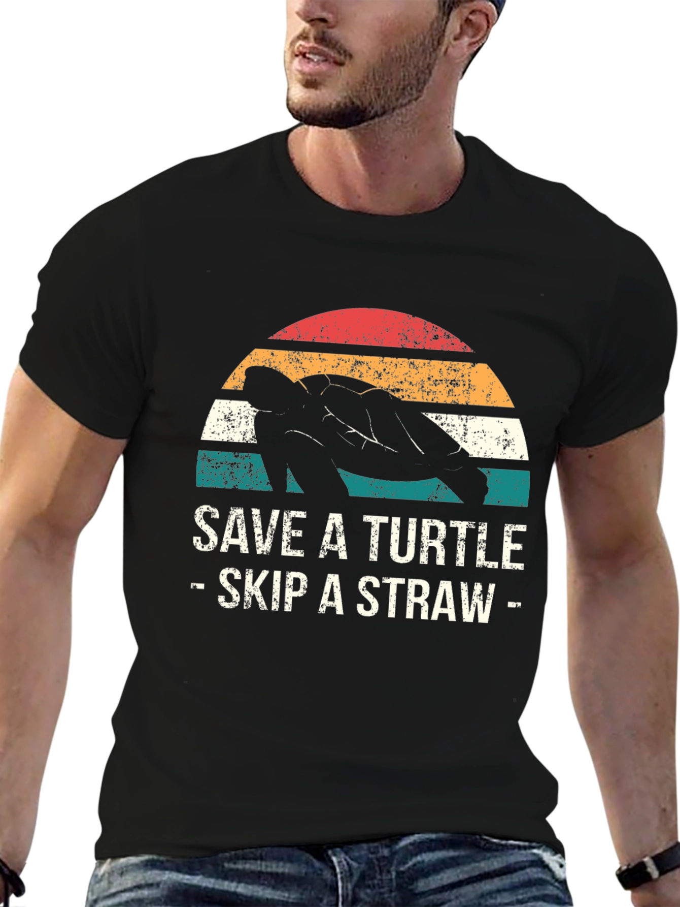 Save a Turtle Skip a Straw Graphic Tee