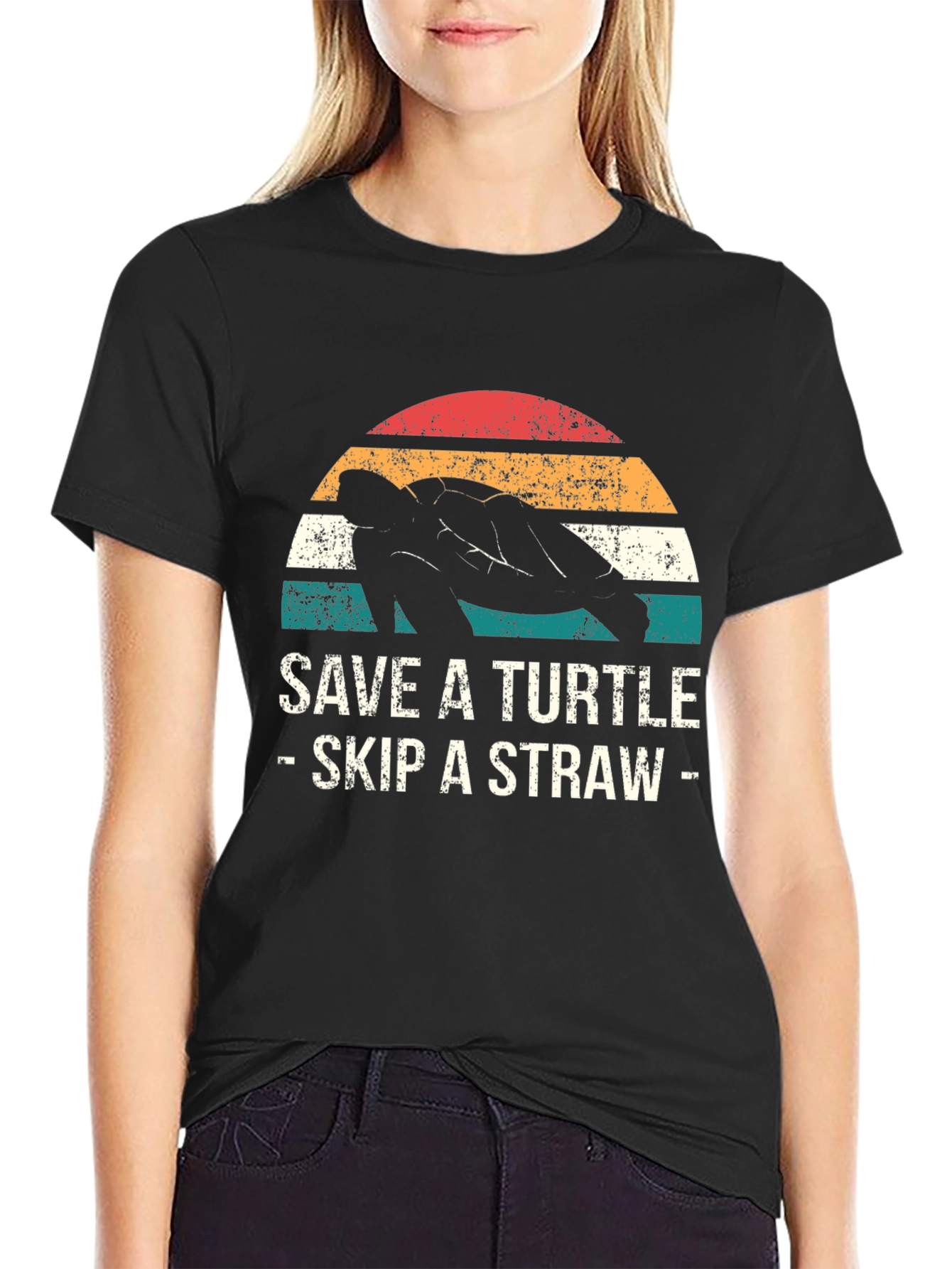 Save a Turtle Skip a Straw Graphic Tee