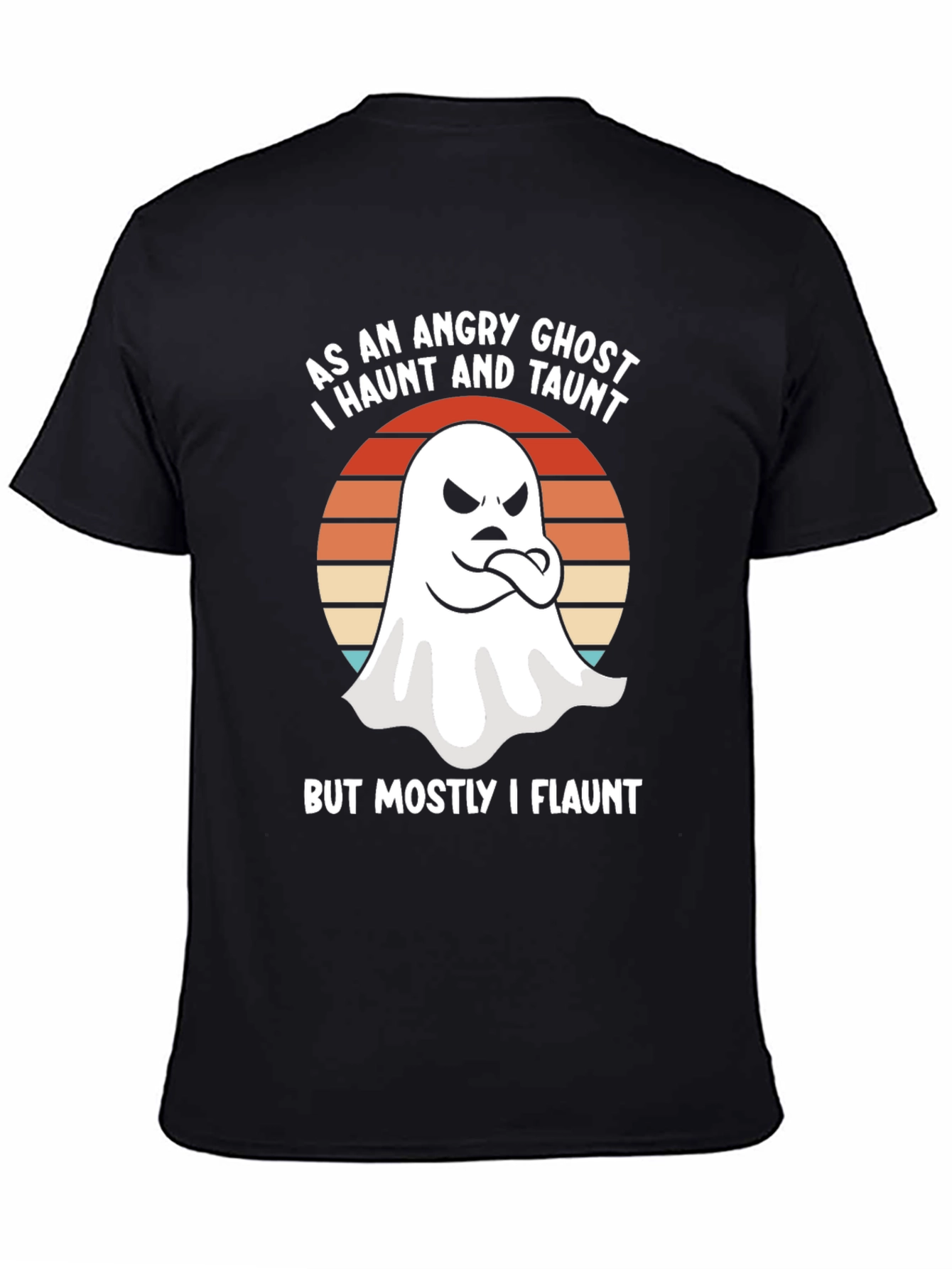 Angry Ghost Haunt & Taunt Halloween Tee