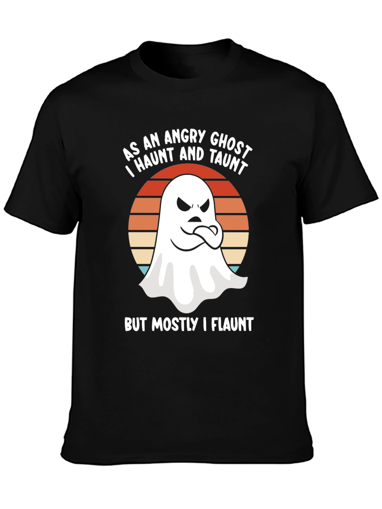 Angry Ghost Haunt & Taunt Halloween Tee