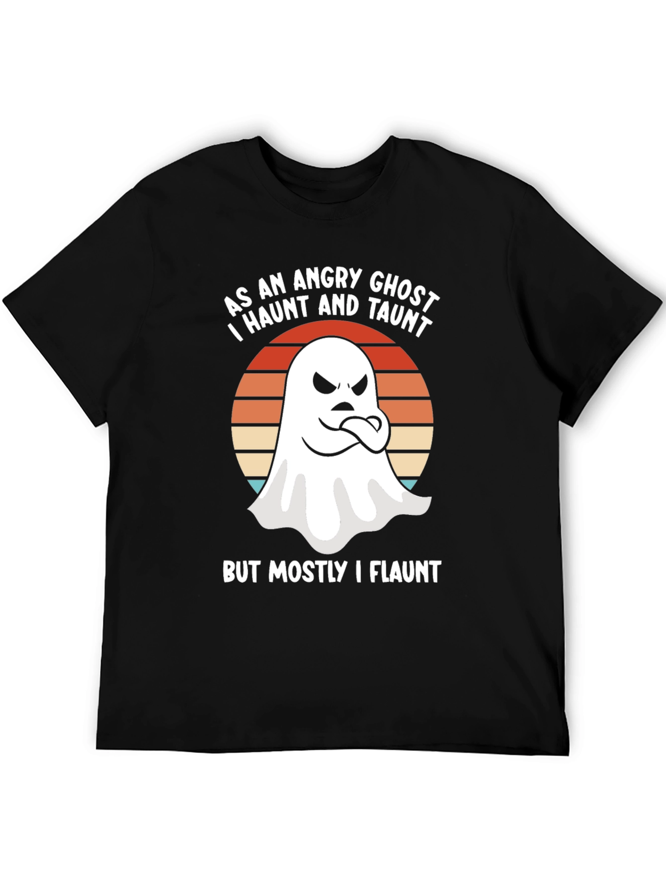Angry Ghost Haunt & Taunt Halloween Tee