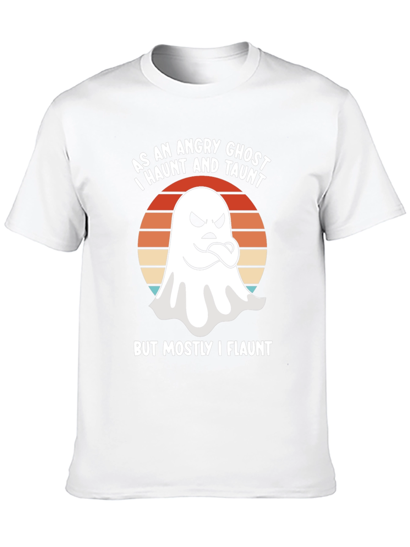 Angry Ghost Haunt & Taunt Halloween Tee
