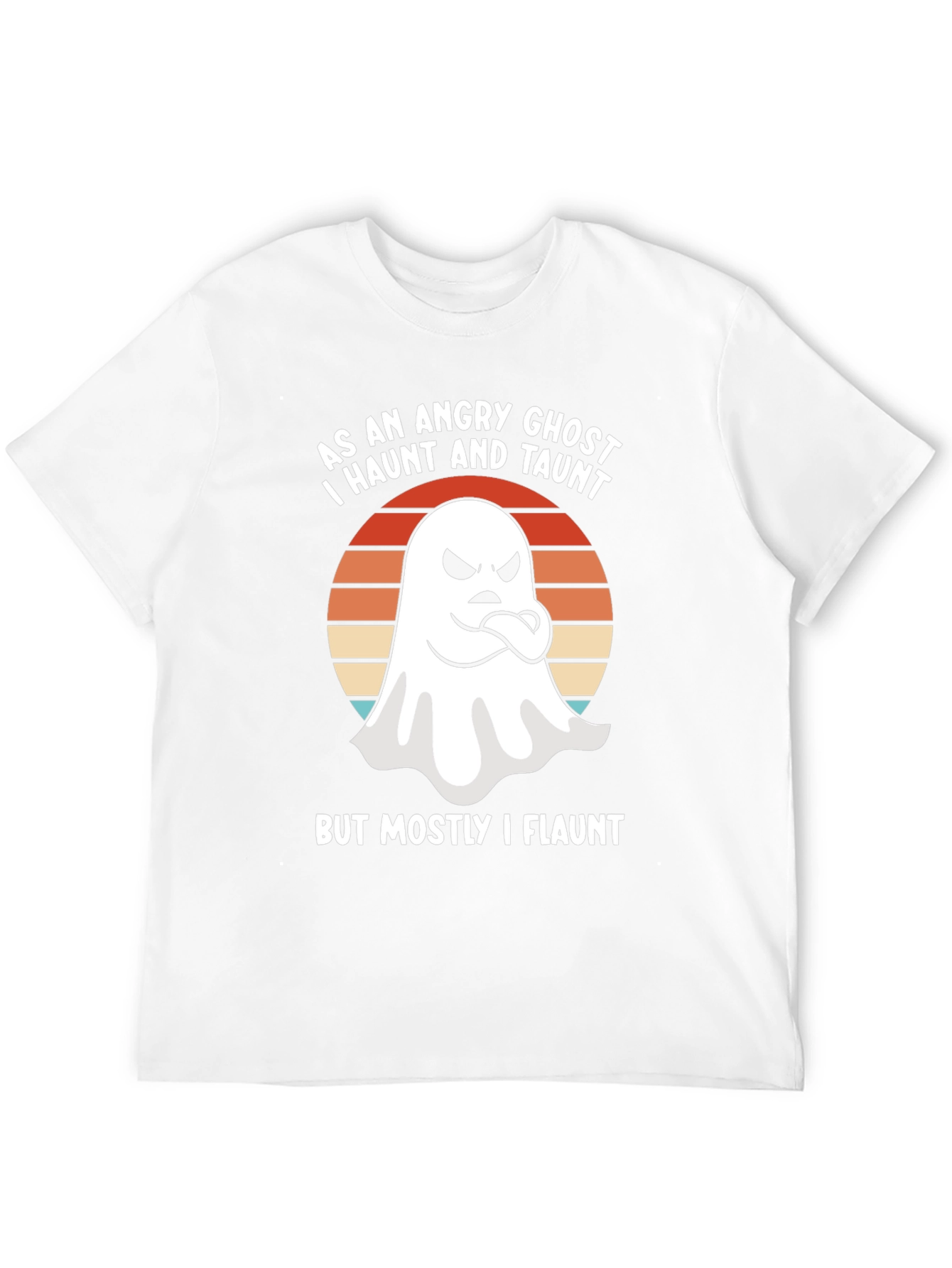 Angry Ghost Haunt & Taunt Halloween Tee