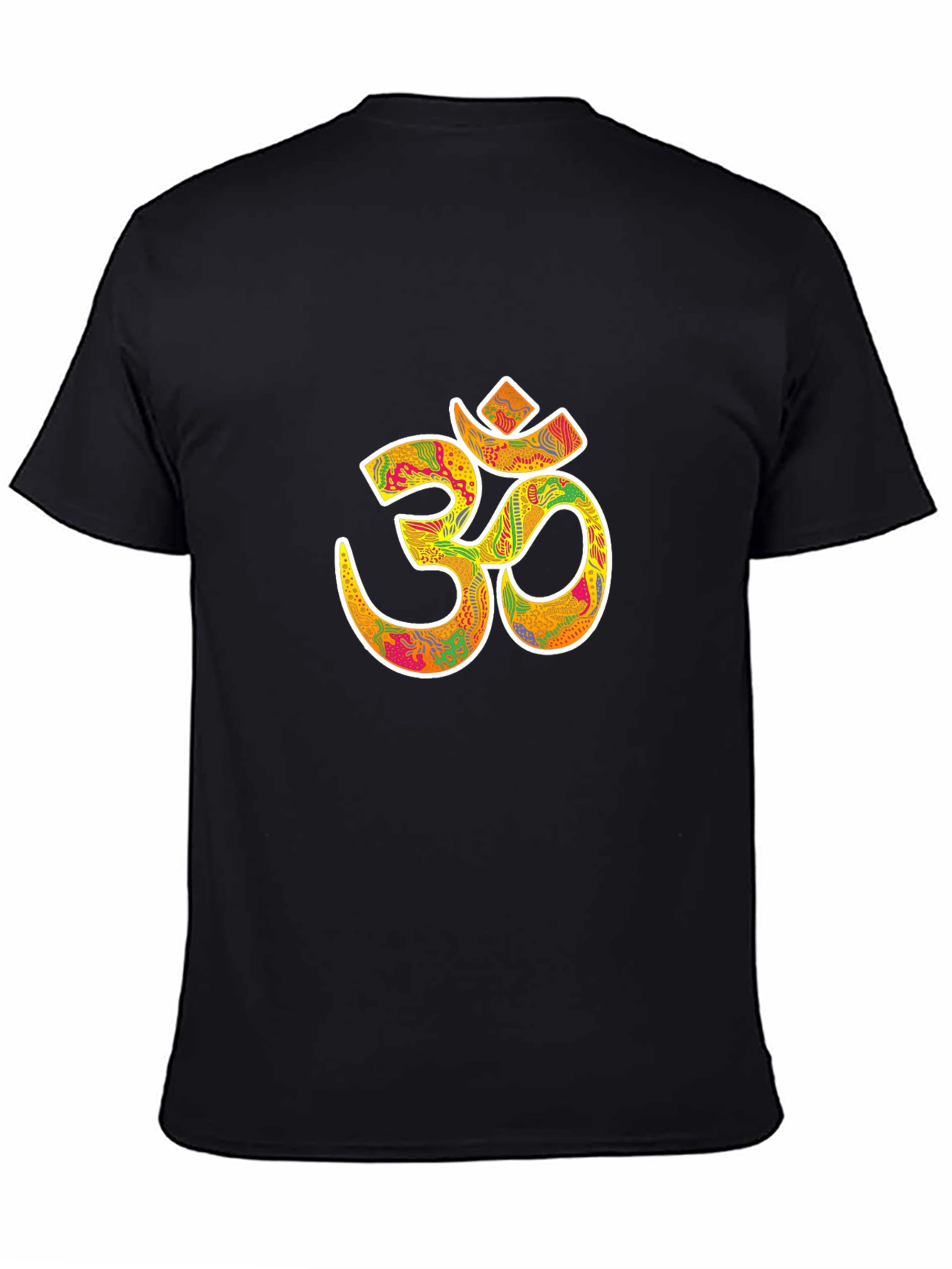 Om Symbol Graphic Tee - Black Cotton Blend T-Shirt