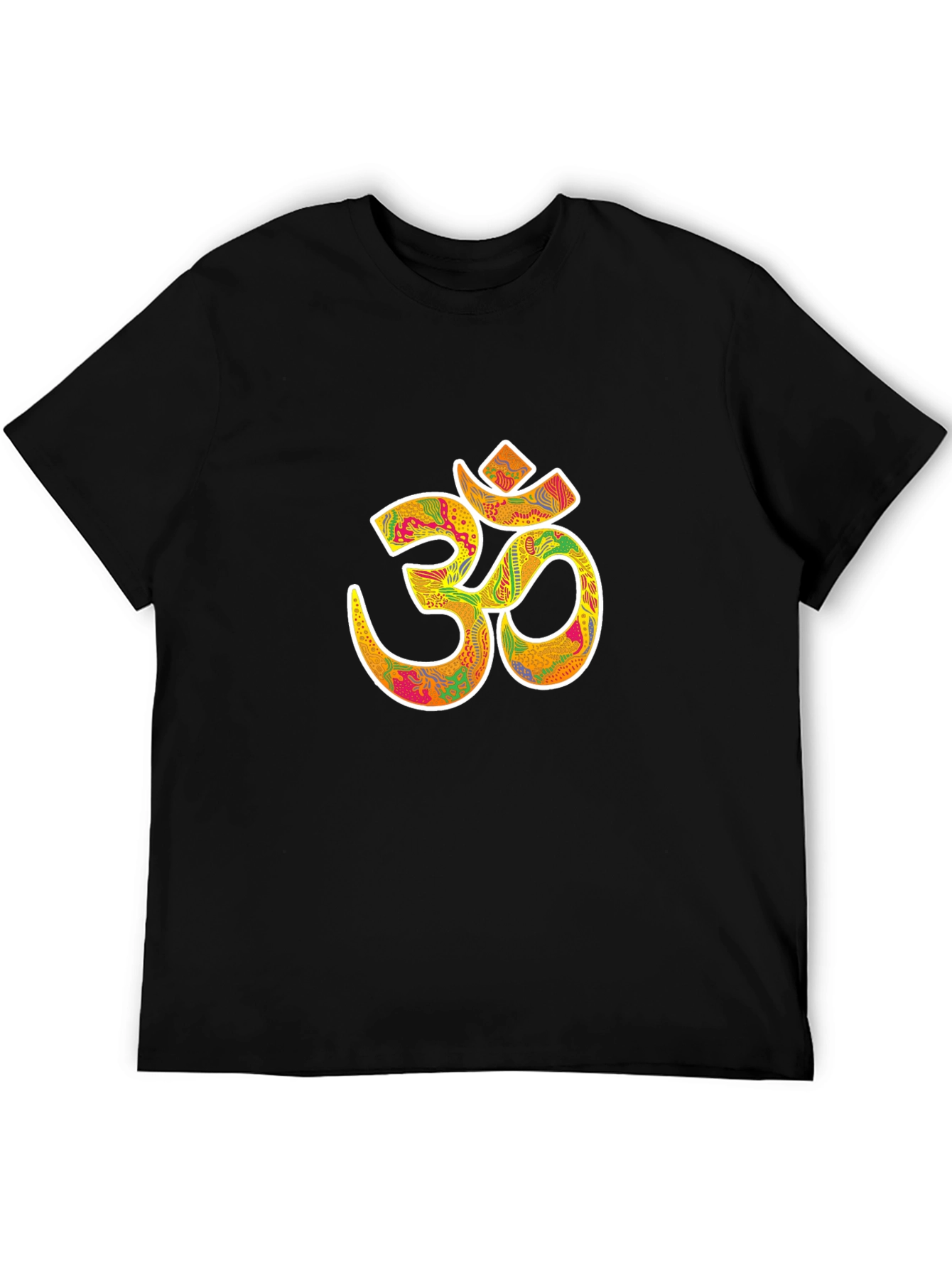 Om Symbol Graphic Tee - Black Cotton Blend T-Shirt