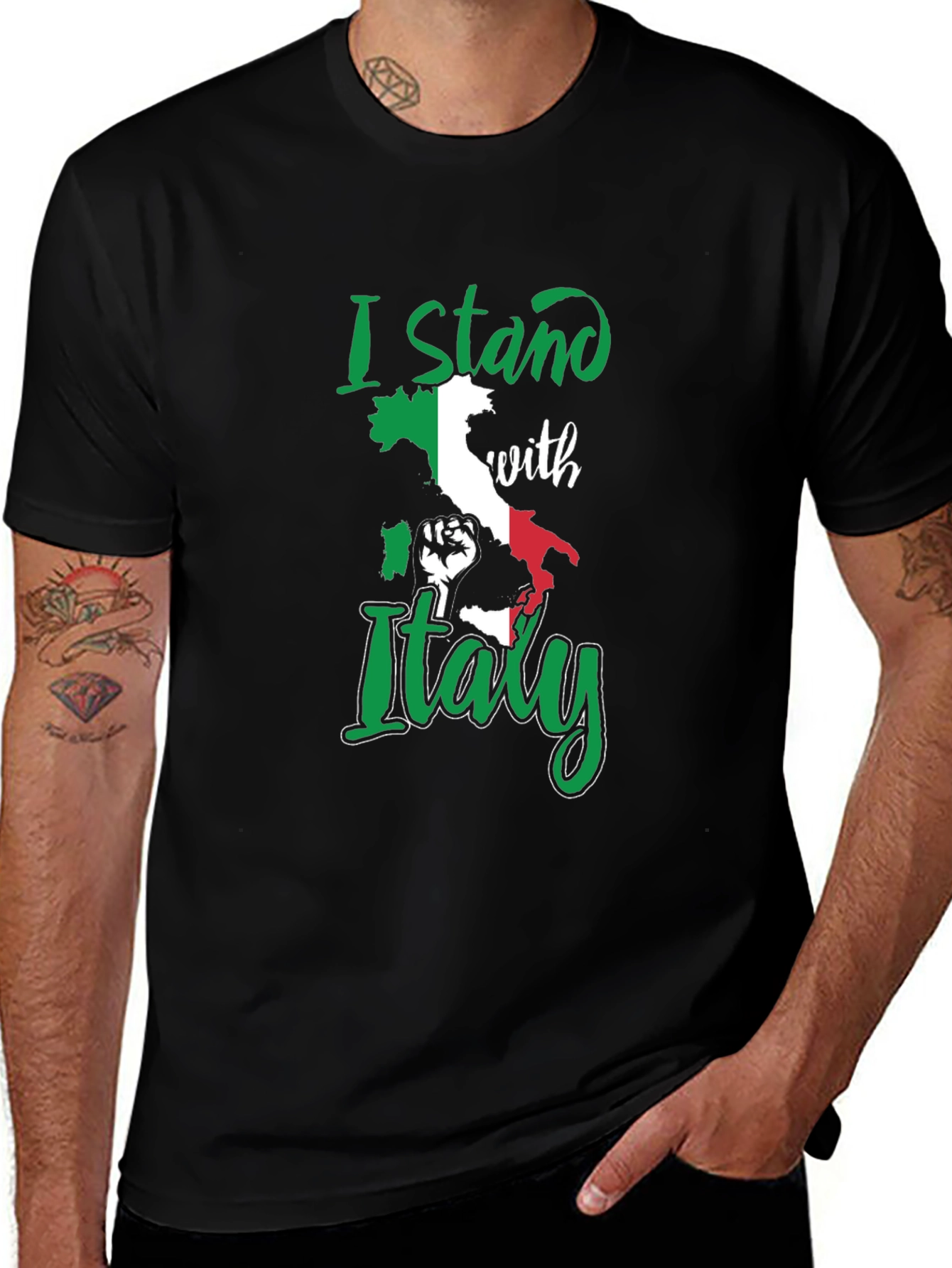I Stand With Italy Graphic T-Shirt