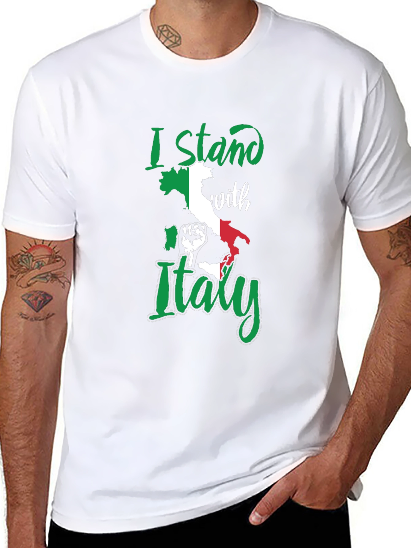I Stand With Italy Graphic T-Shirt