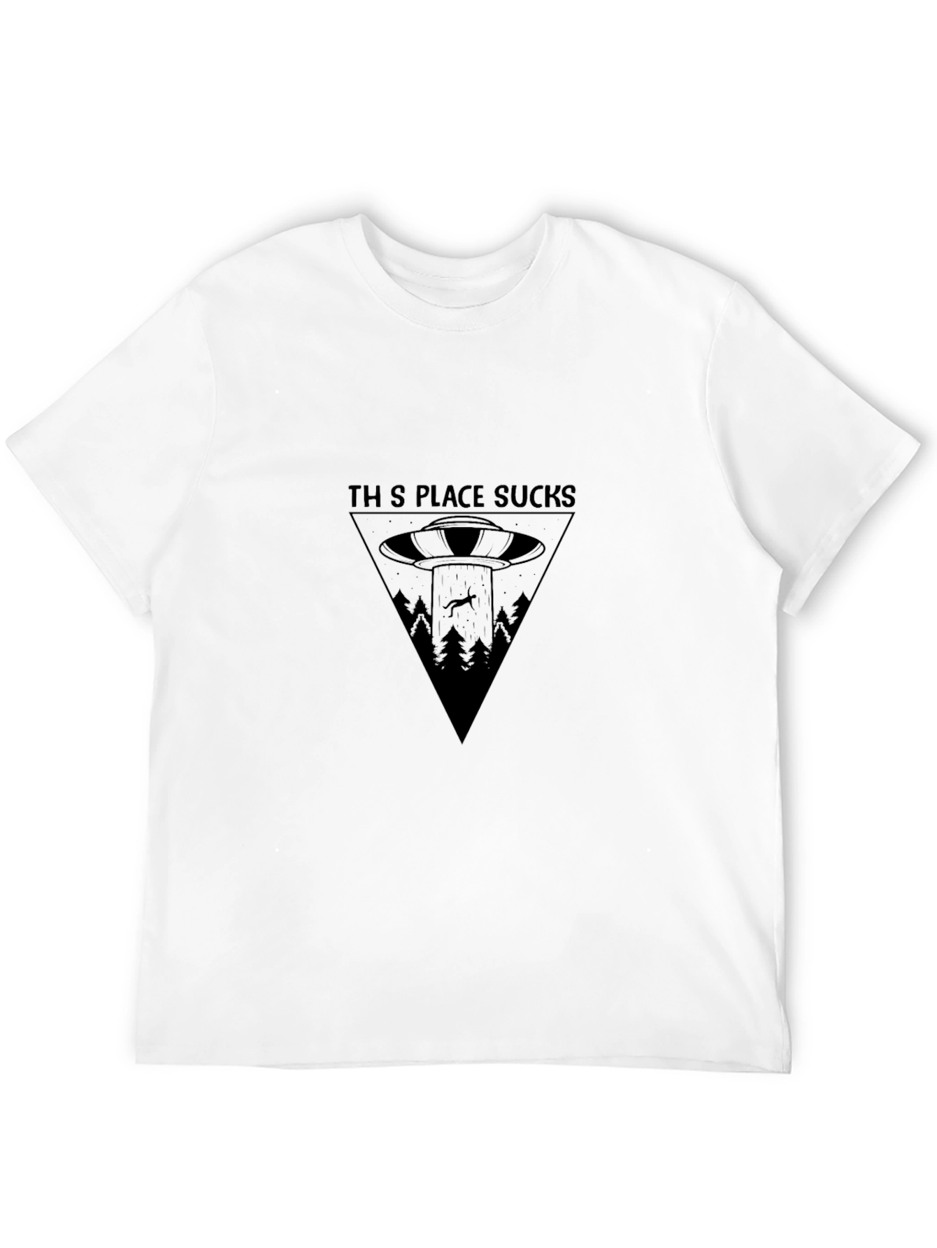 This Place Sucks Alien Abduction Graphic Tee