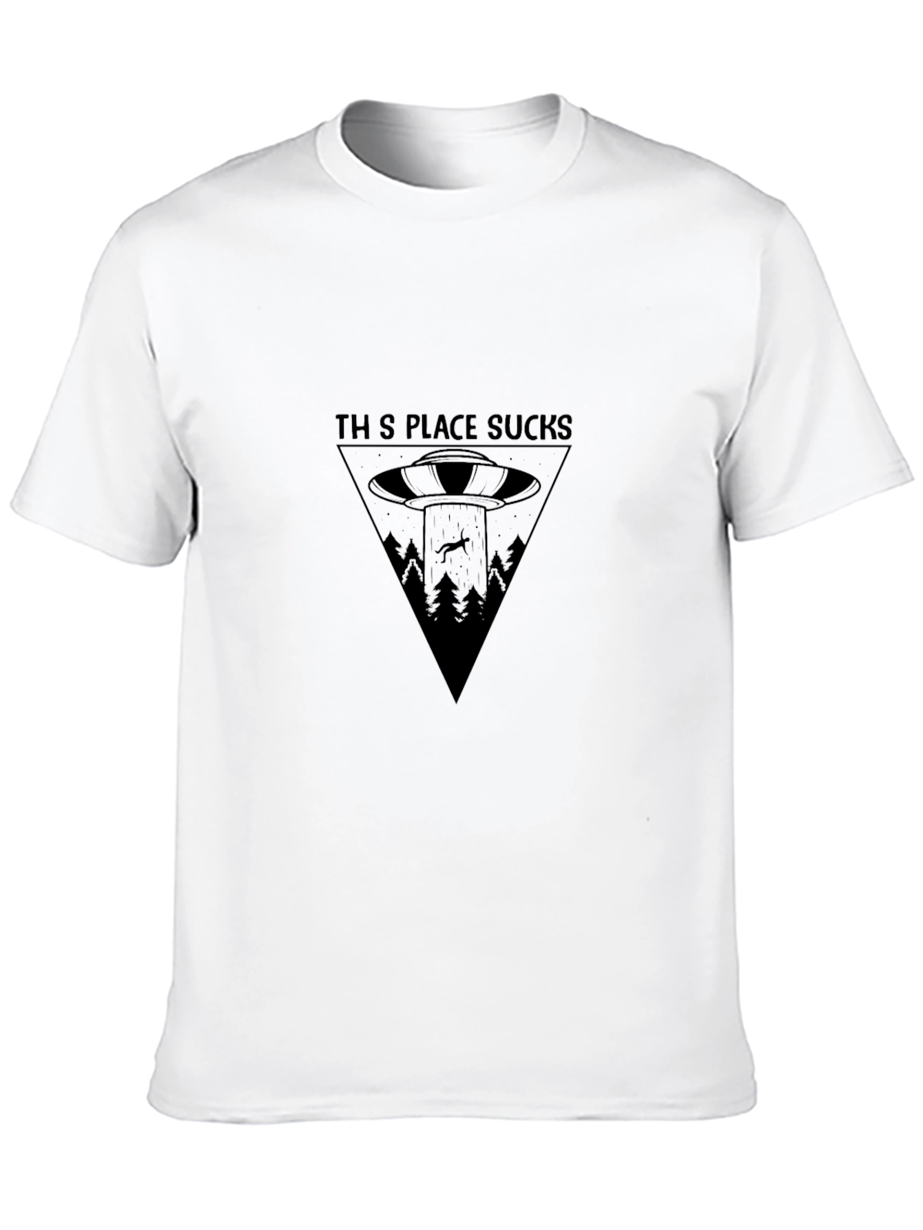 This Place Sucks Alien Abduction Graphic Tee