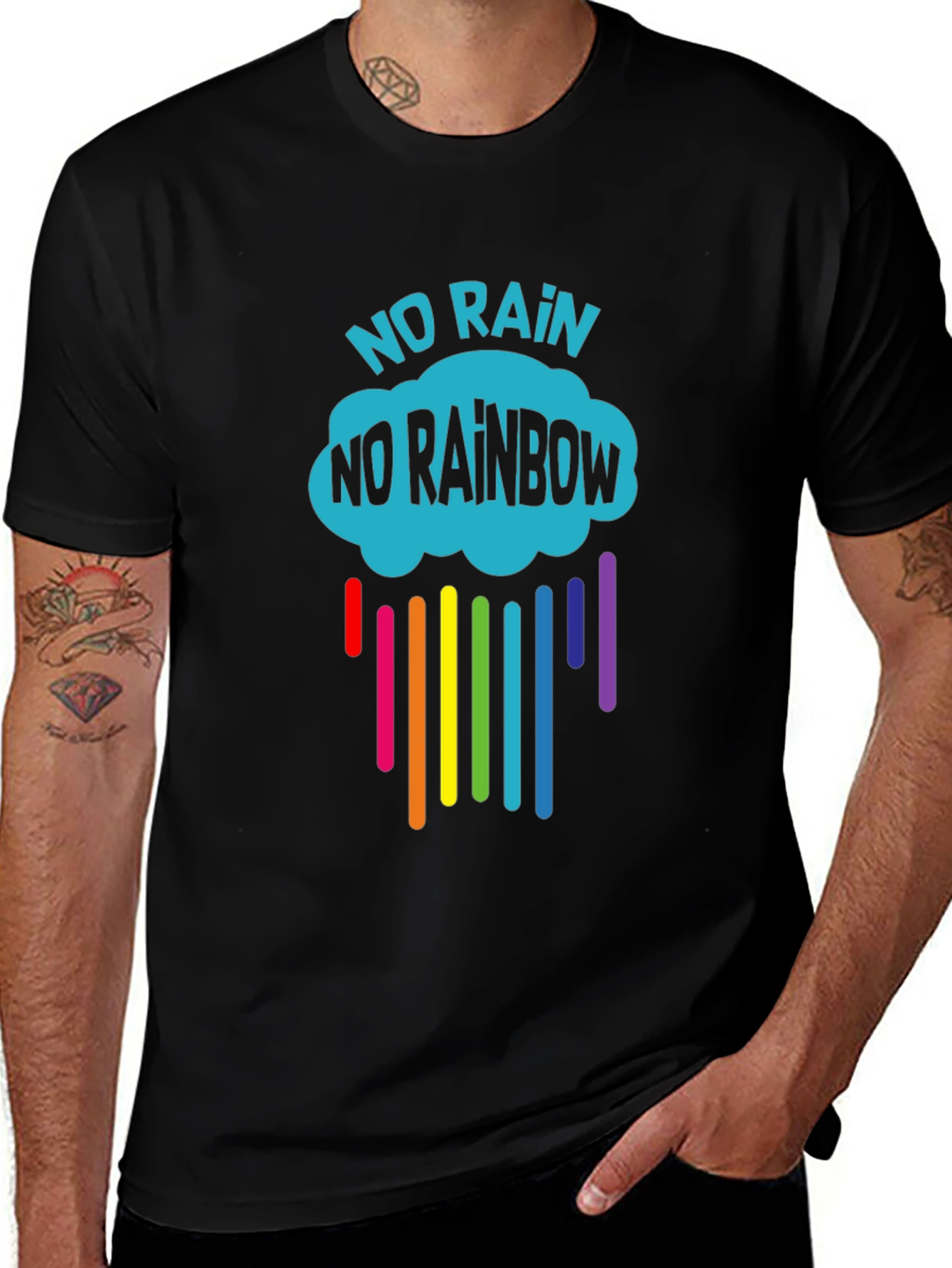 No Rain No Rainbow Graphic T-Shirt