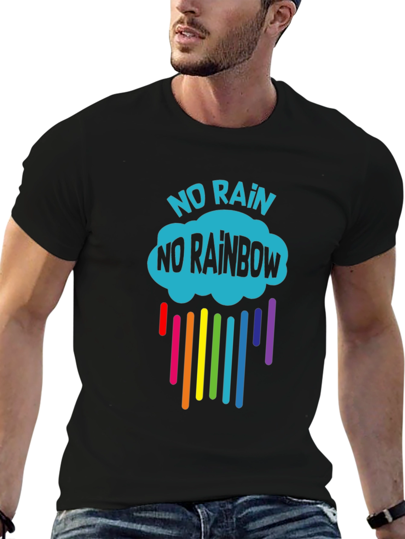 No Rain No Rainbow Graphic T-Shirt
