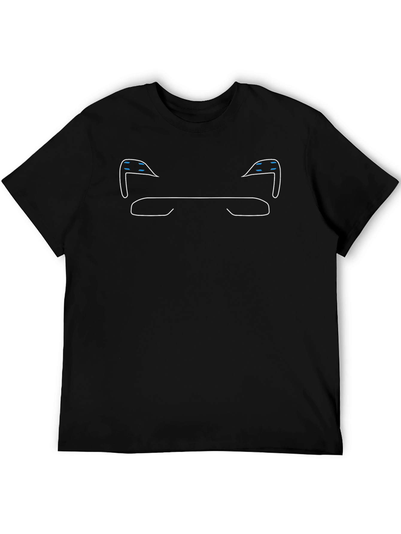 Minimalist Car Line Art Black T-Shirt