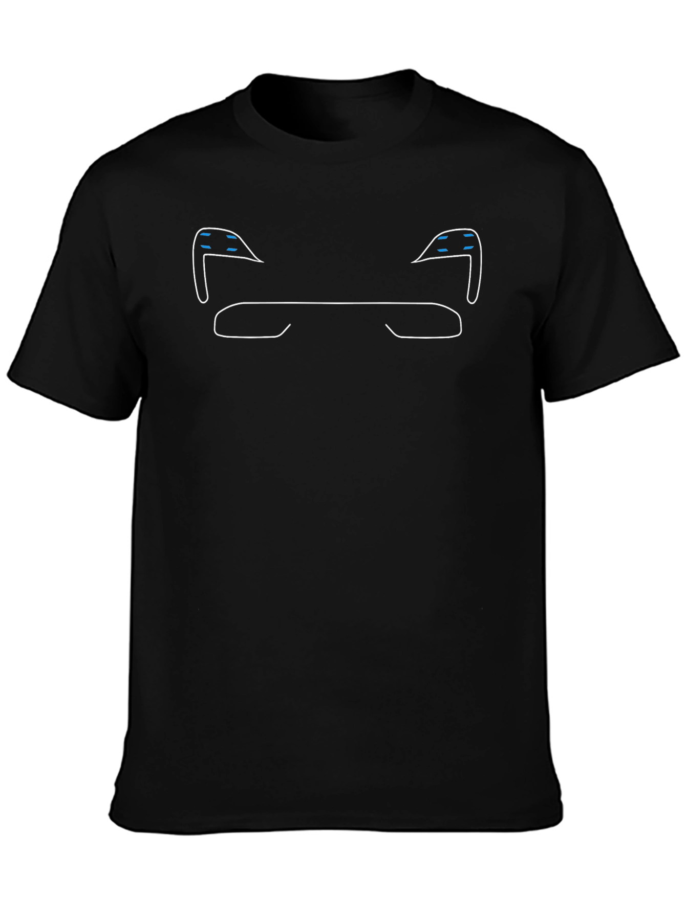 Minimalist Car Line Art Black T-Shirt